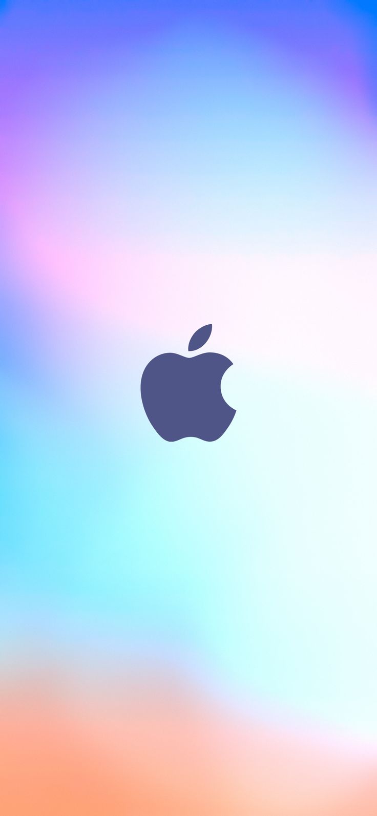 736x1593 Colorful gradient Apple logo wallpaper for iPhone