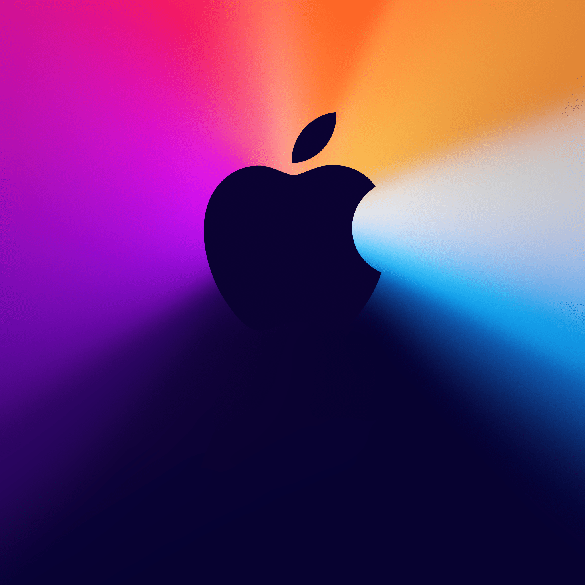 2048x2048 One more thing Wallpaper 4K, Apple logo, Gradient background