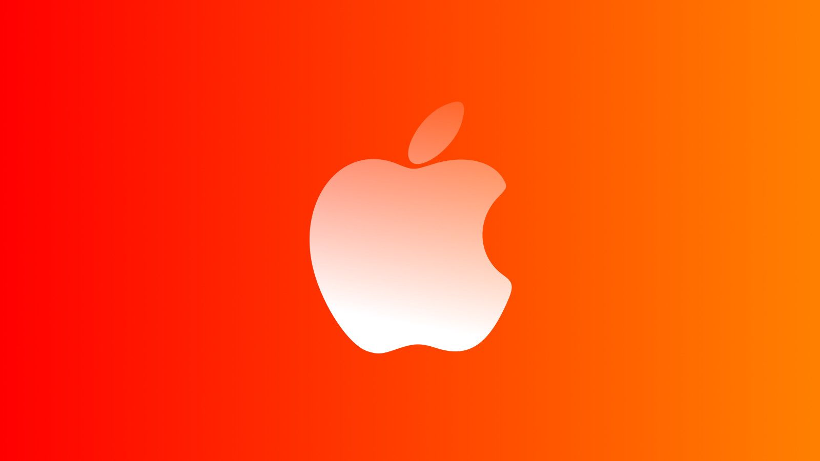 1600x900 Apple Red Gradient Wallpaper