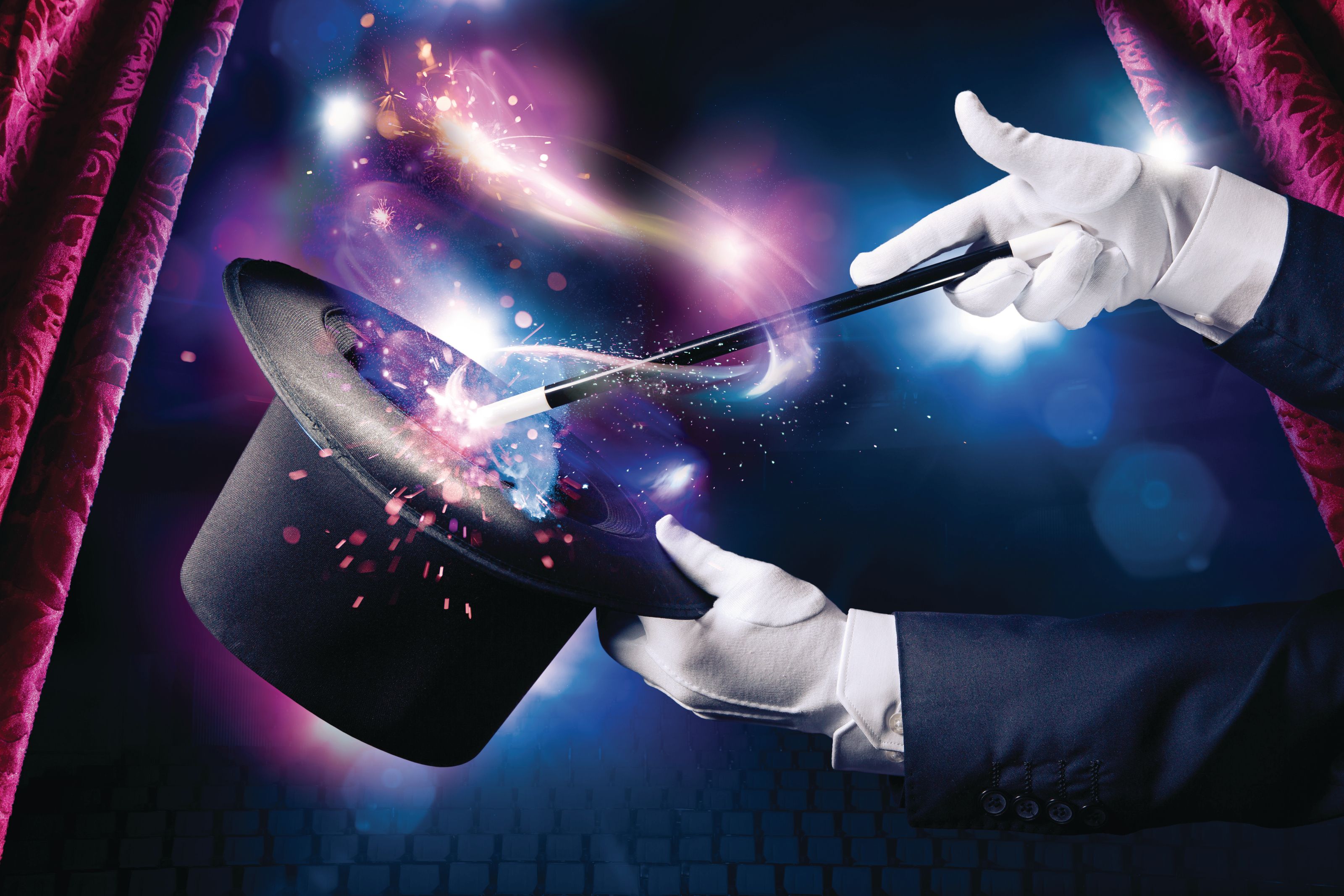 3200x2133 Magic Trick on Stage Wall Mural