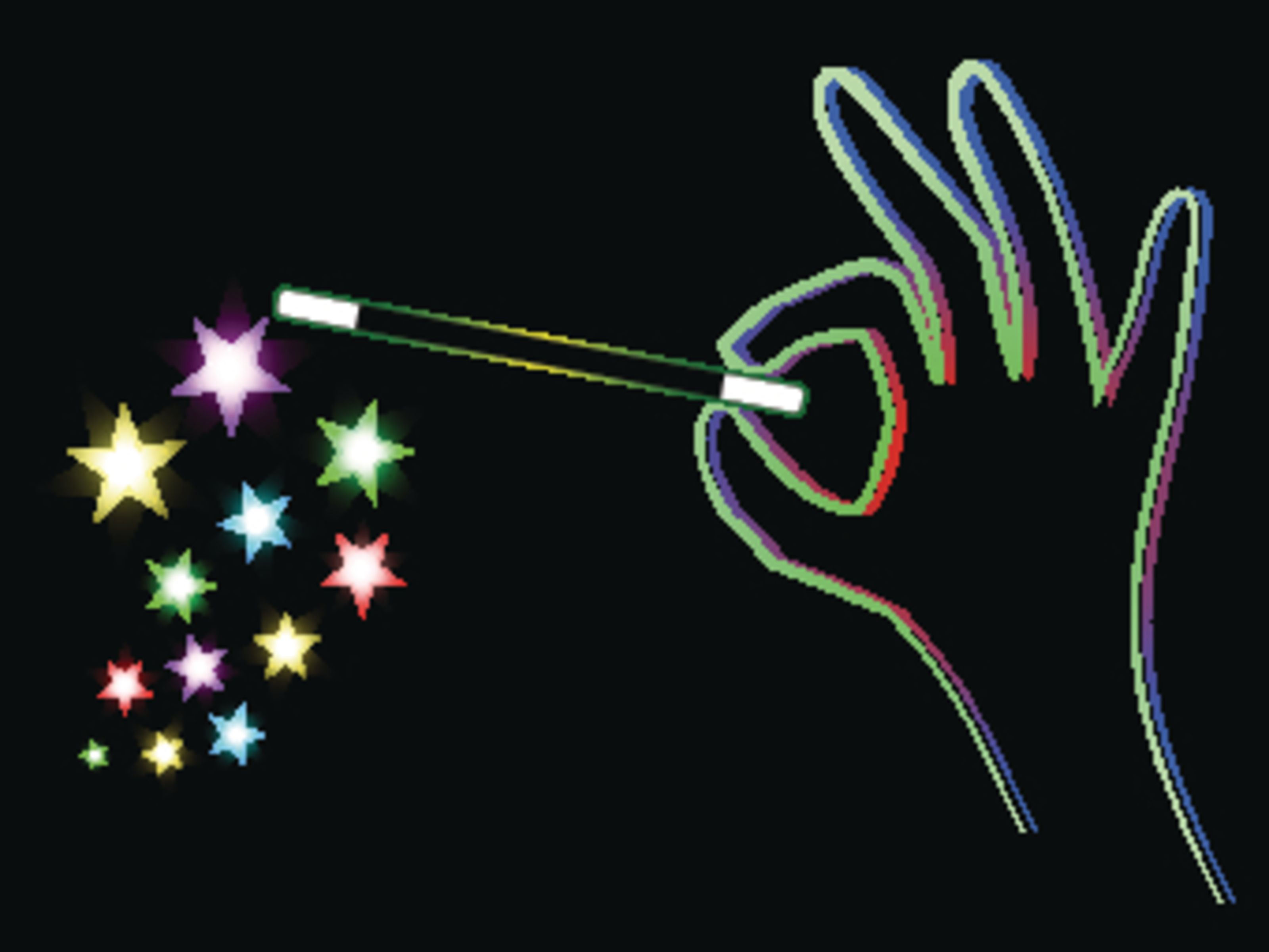 3200x2400 Neon Magic Trick Wall Mural