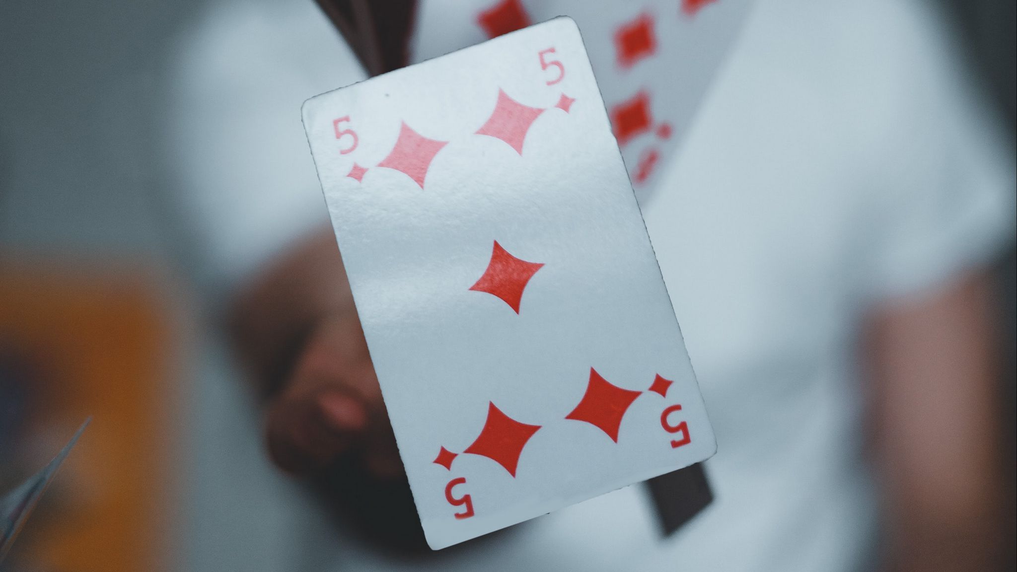 2048x1152 Download wallpaper 2048x1152 cards, hands, magic tricks ultrawide monitor HD background