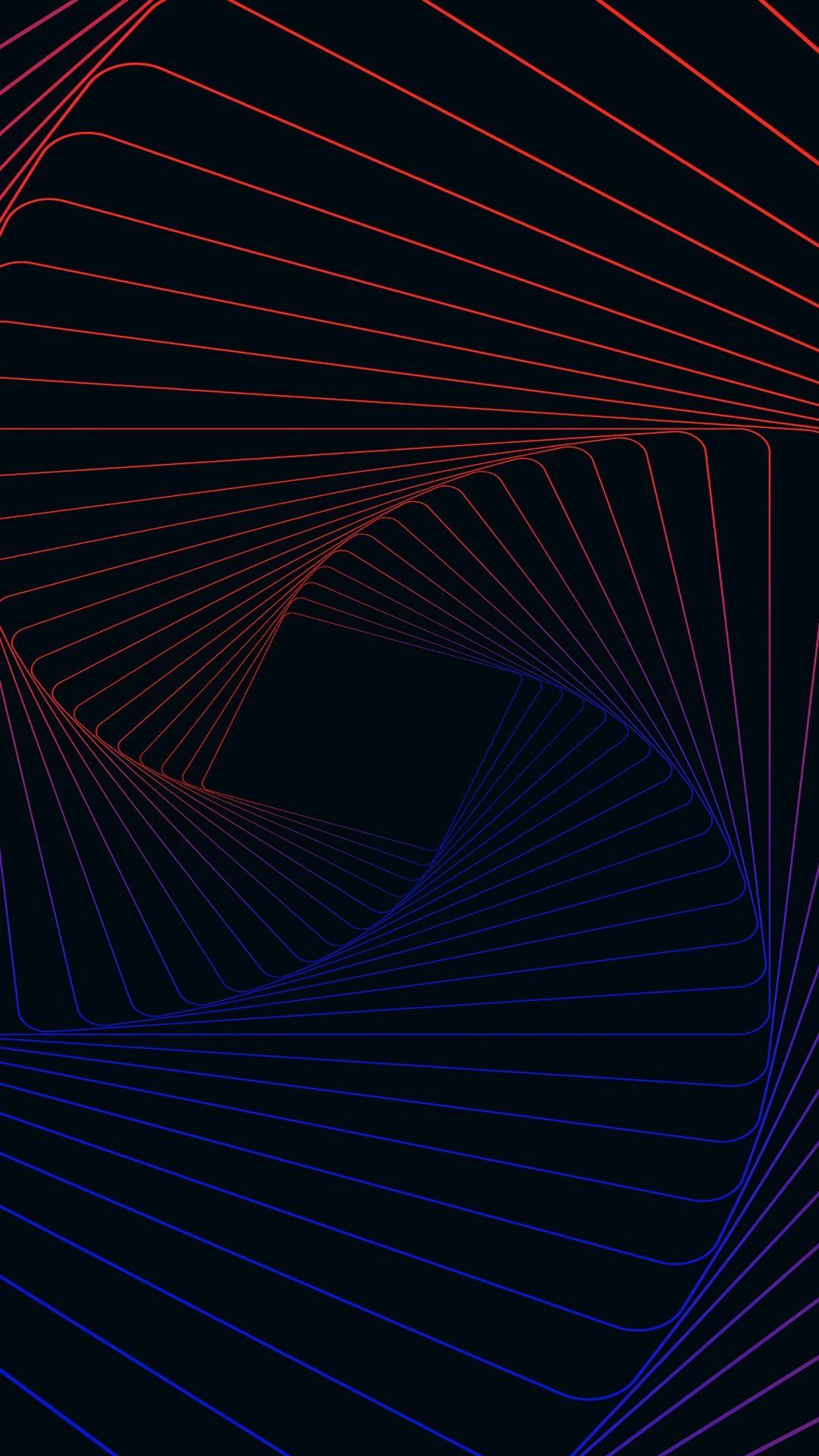1080x1920 3D Spiral Lines Stripes HD Wallpaper