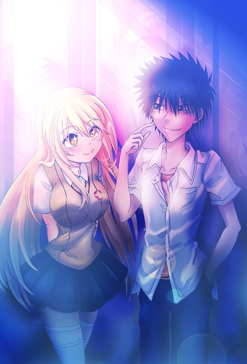 800x1177 Misaki AND touma, anime, to aru kagaku no railgun, to aru majutsu no index, touma kamijou, HD phone wallpaper