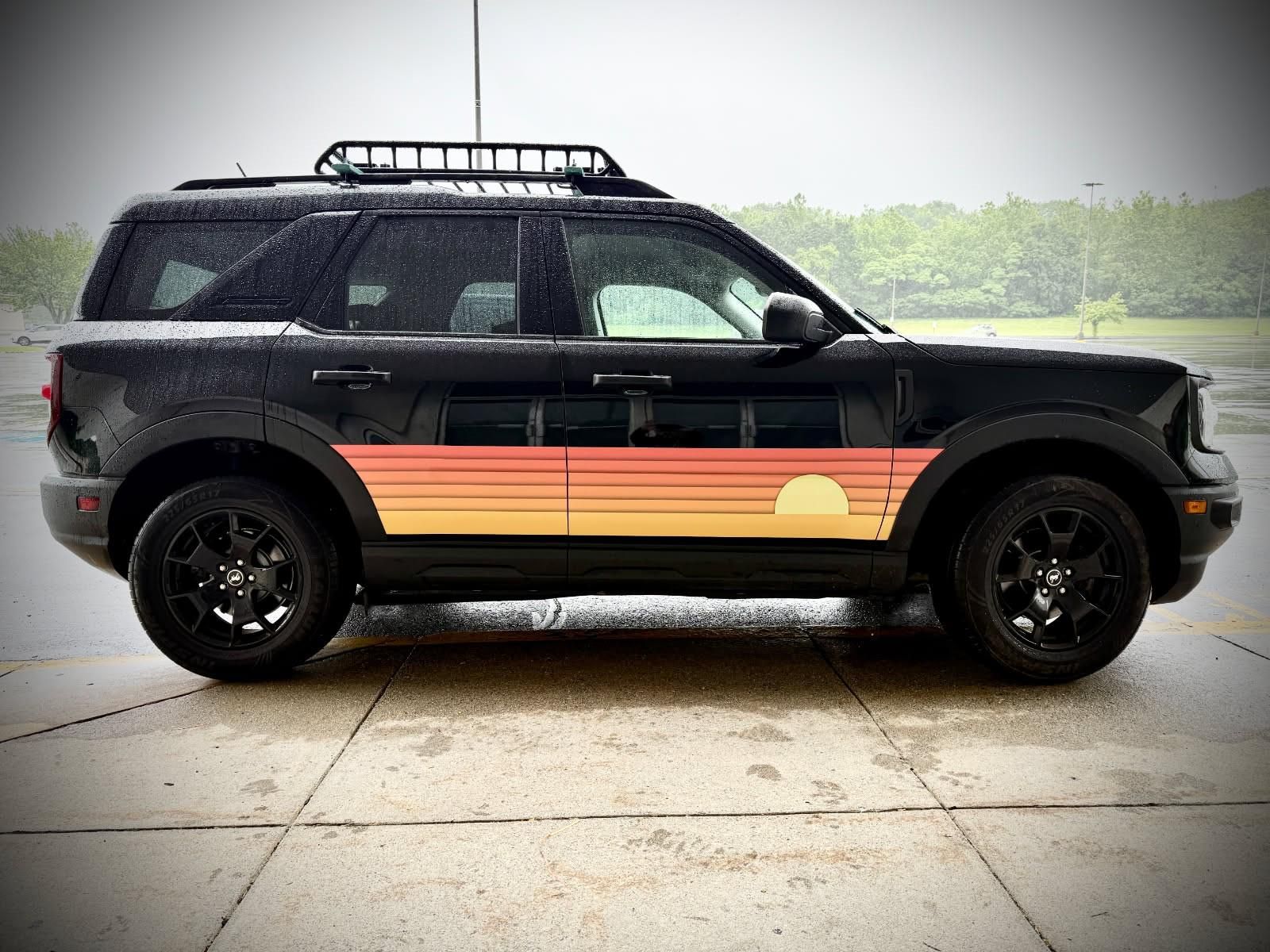 1600x1200 Ford Bronco Sport Compatible Decal Sunset Side Stripes