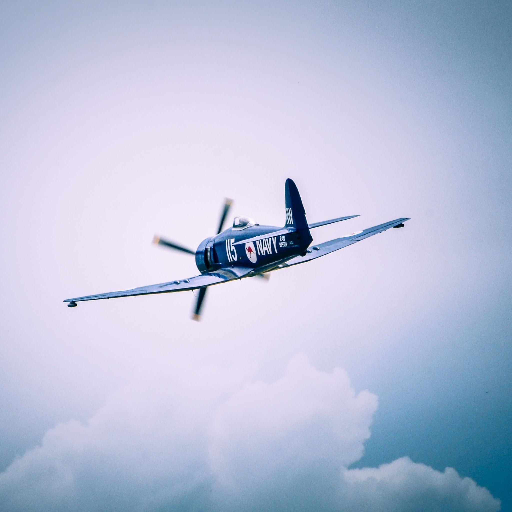 2048x2048 Airplane Flying Sky Clouds iPad Air Wallpaper Free Download