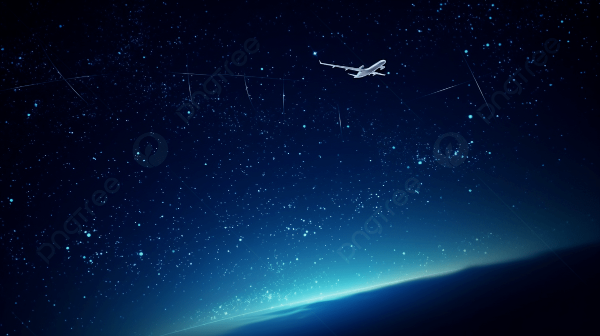 1200x673 Plane Flying Under Starry Sky At Night Photo, Sky Full, The Stars, Airplane Background Image And Wallpaper for Free Download