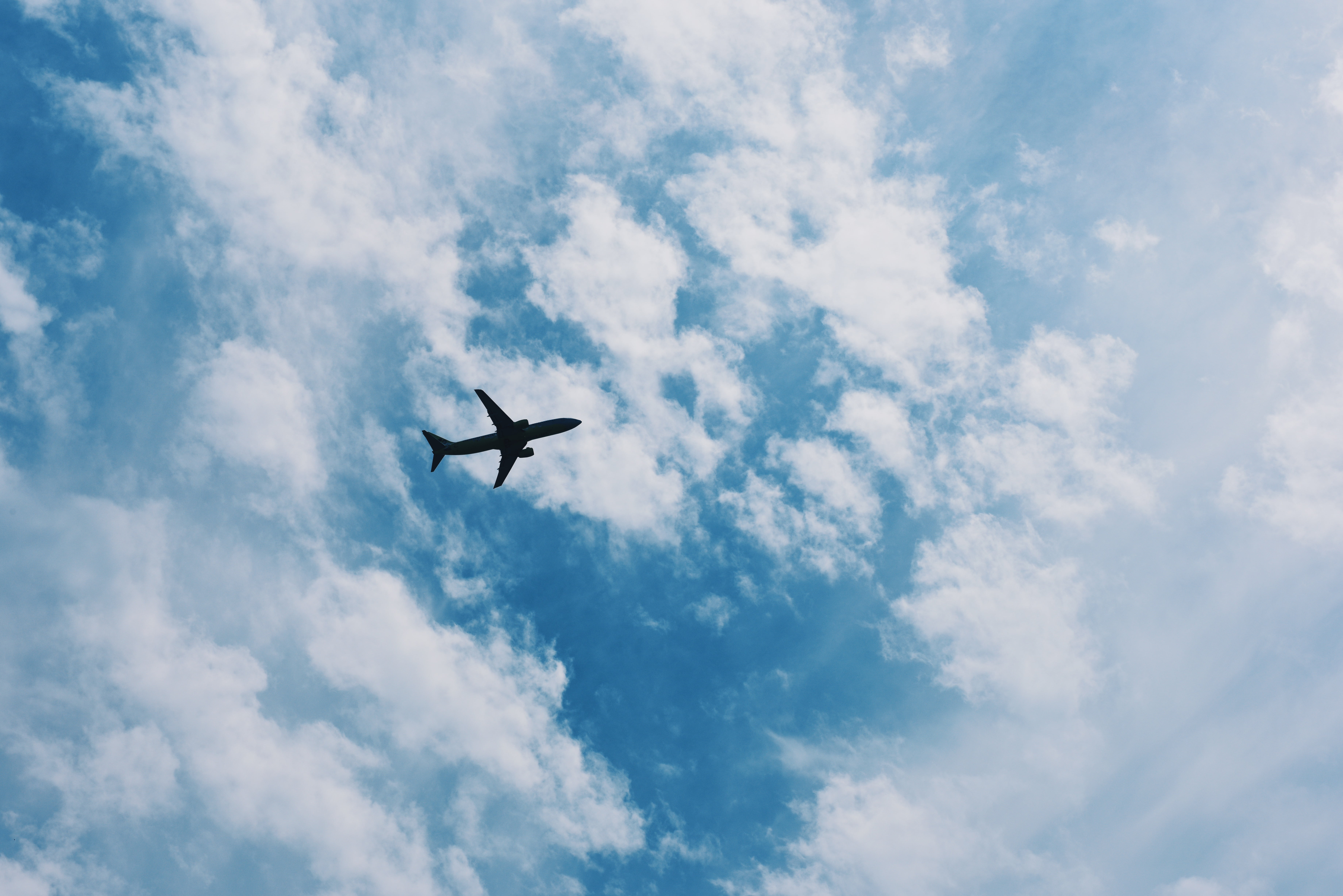 7360x4912 Silhouette of plane, Airplane, Sky, Flight HD wallpaper