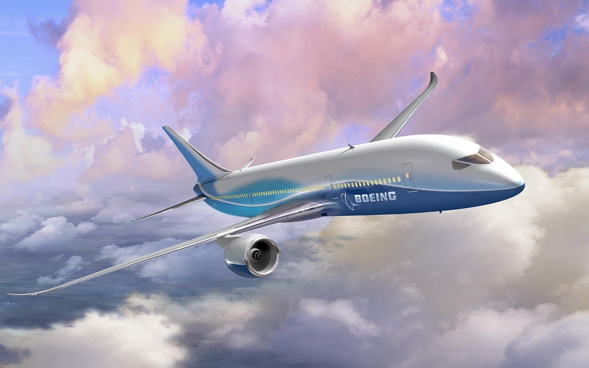 1920x1200 A Plane Flying Next To Beautiful