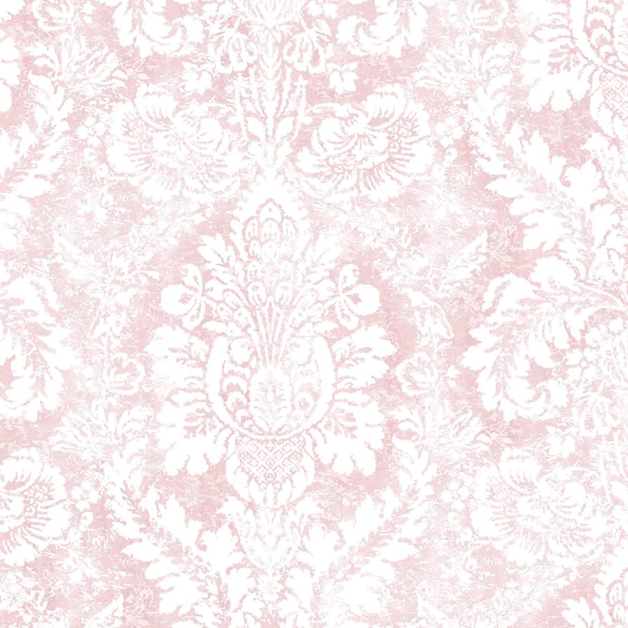 894x894 Valentine Damask Wallpaper in Shades of Pink