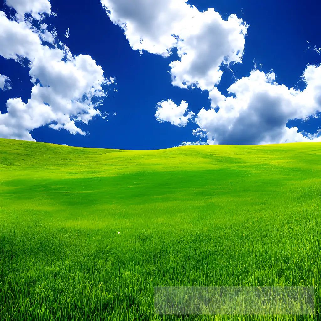 1024x1024 green grass field on small hills and blue sky with clouds summer spring landscape background