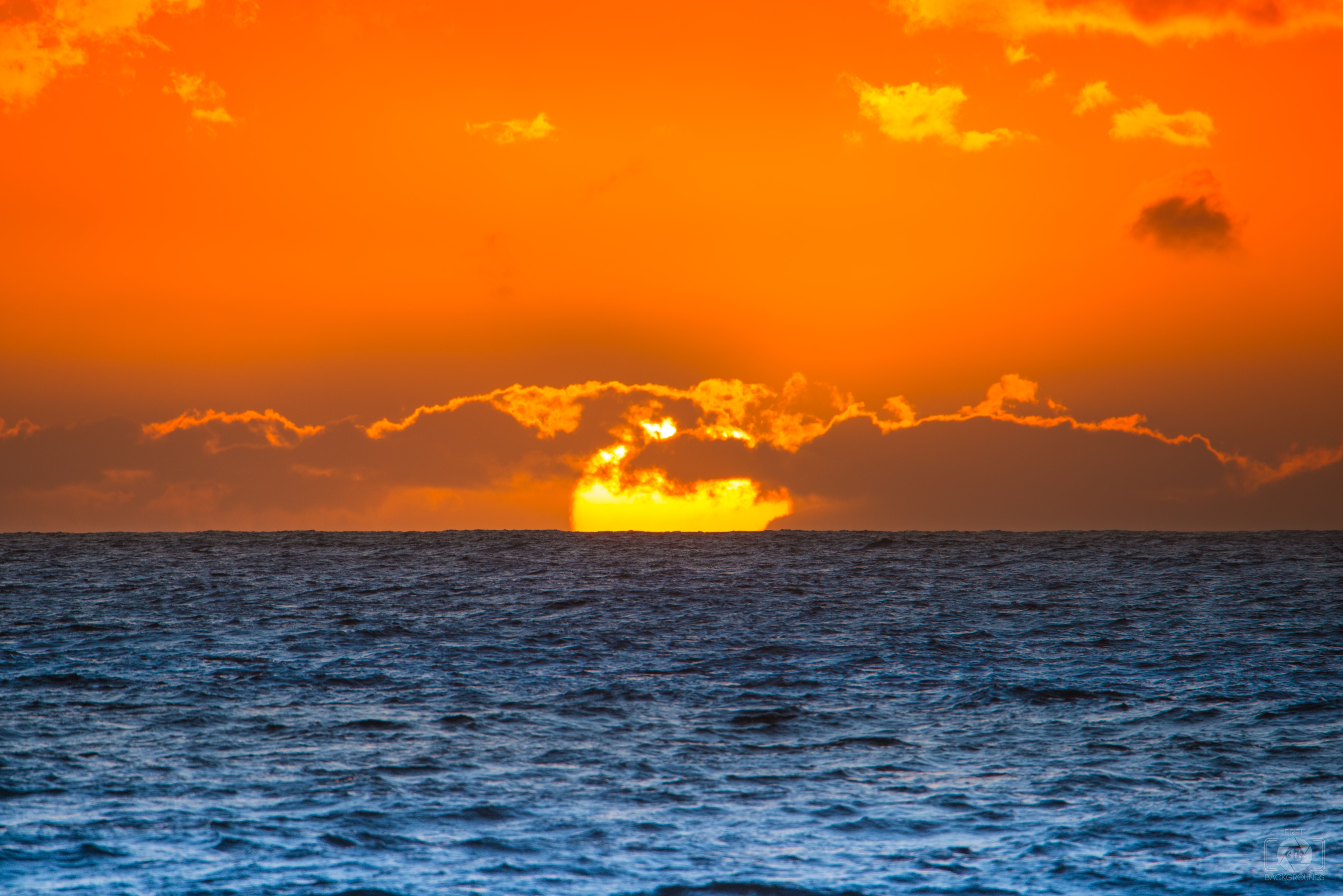 7104x4741 Sea Sunset Background Quality Free Background