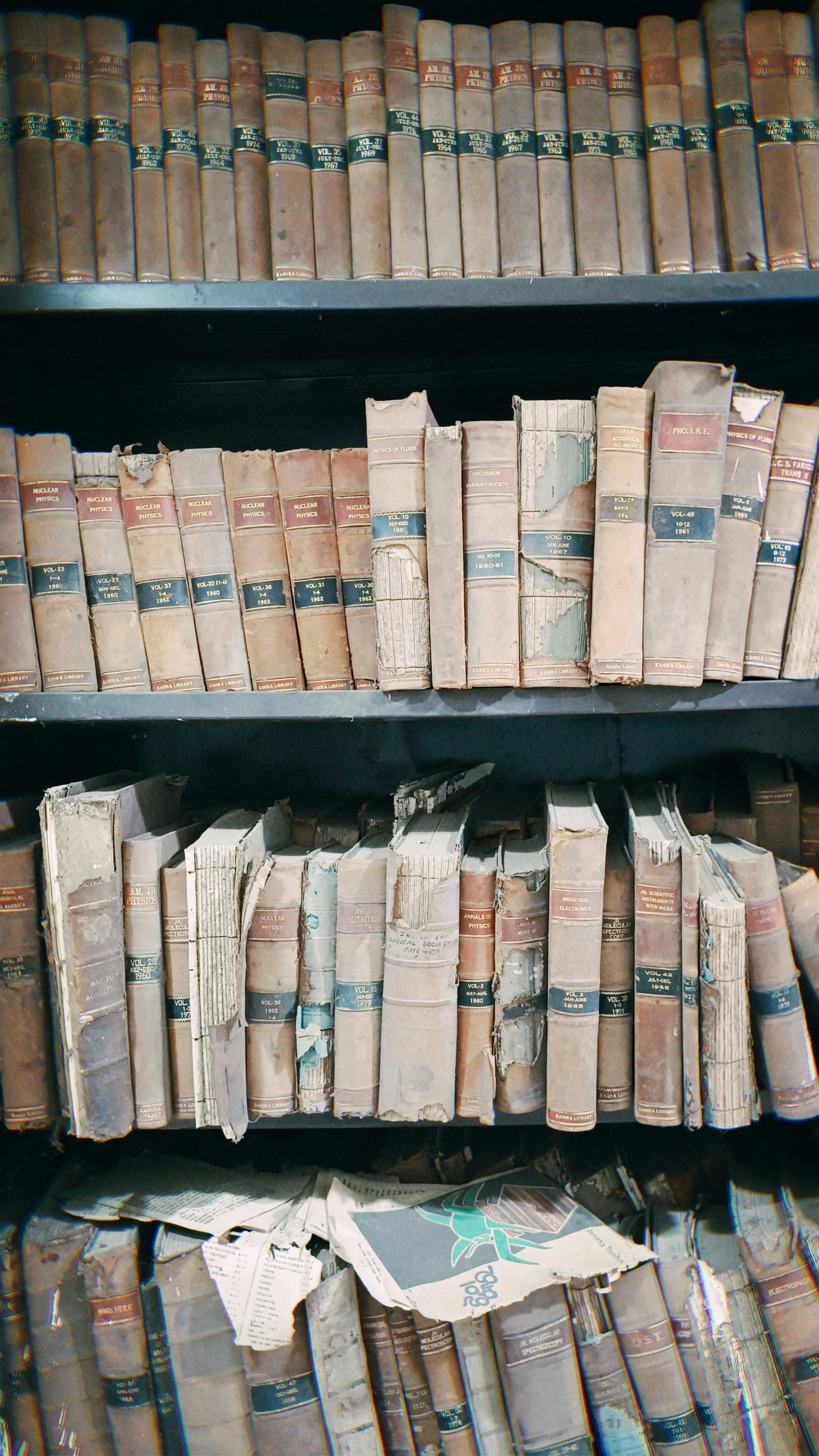 3000x5333 A shelf filled with lots of old books photo