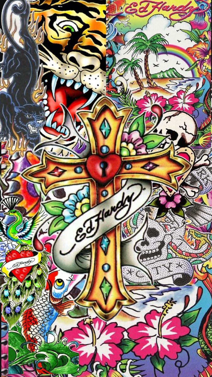 675x1200 Ed hardy wallpaper wallpaper, Wal art, iPhone lockscreen wallpaper