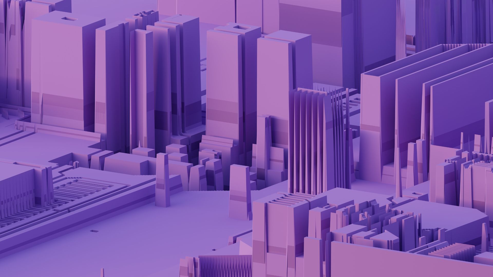 1920x1080 Light Purple Buildings Minimalist Art HD Minimalist Wallpaper