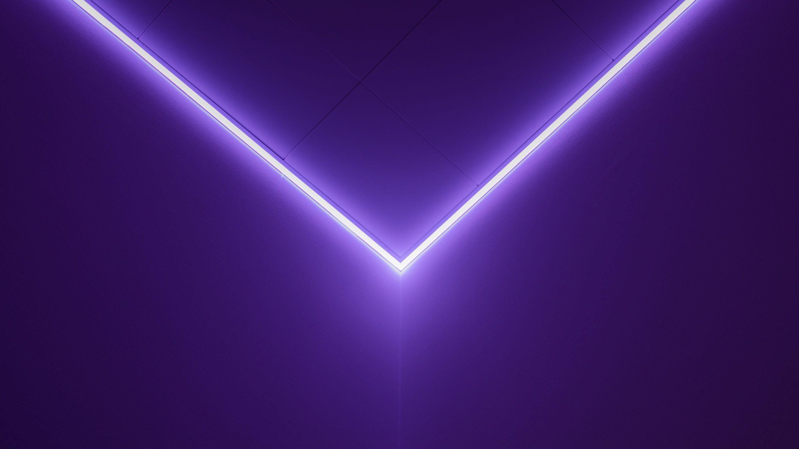 2560x1440 Purple light Wallpaper 4K, Geometric, Glowing lines