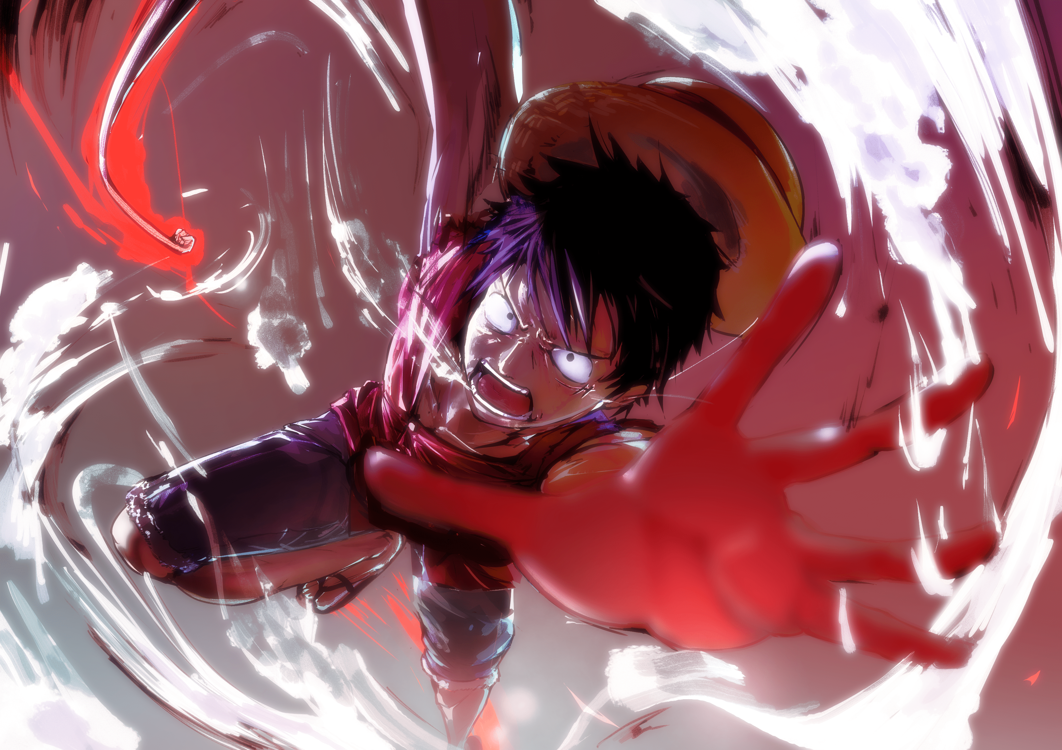 3508x2480 Monkey D. Luffy Gear 2 HD Anime Wallpaper