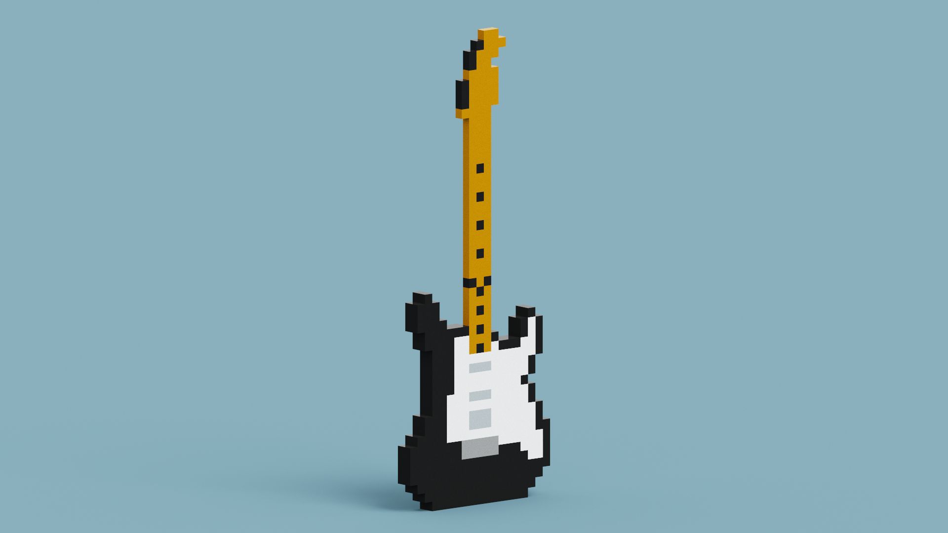1920x1080 3D Voxel Guitar