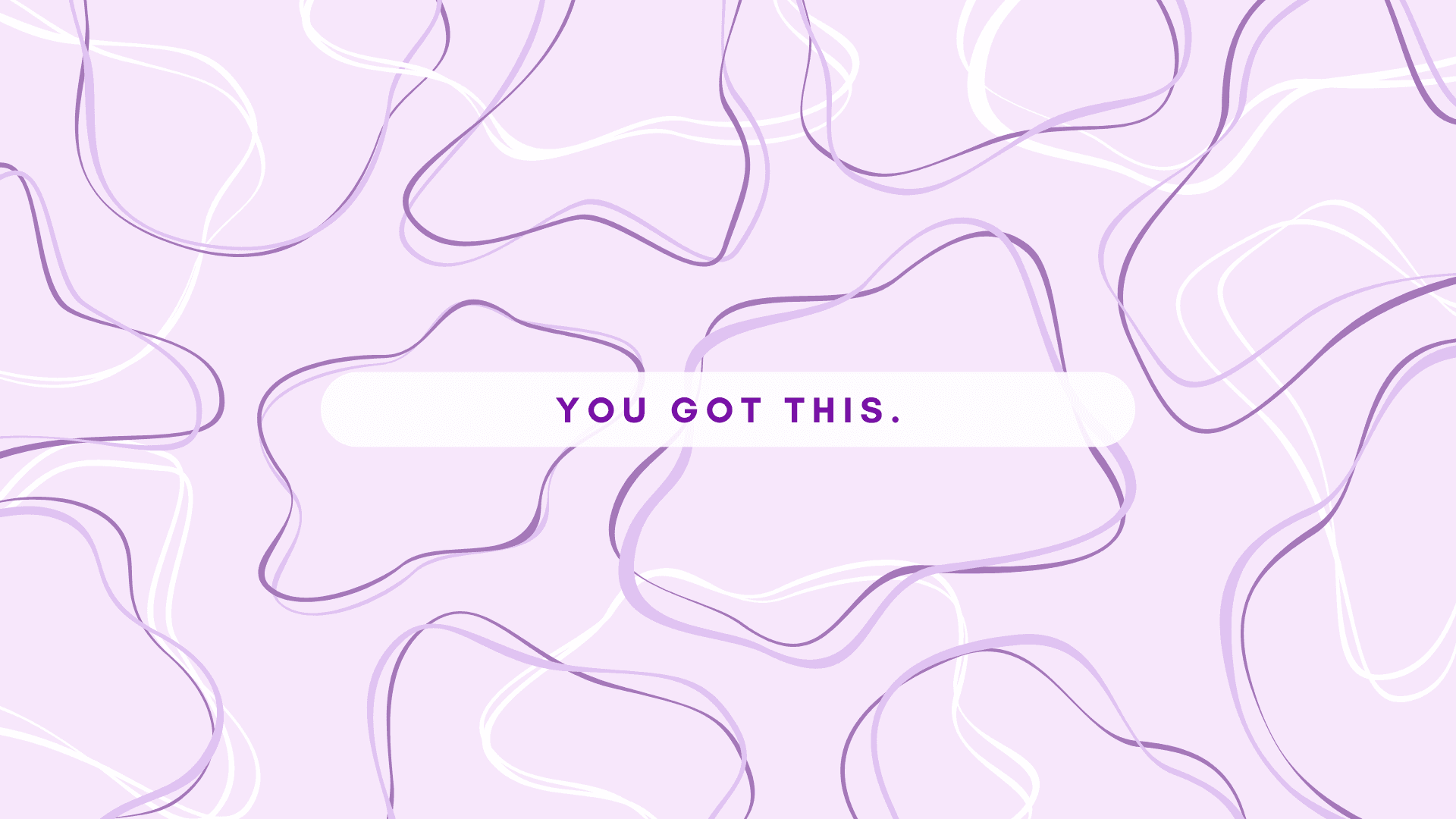 1920x1080 Purple Swirls with motivation quote Cute and Minimalist Desktop Wallpaper