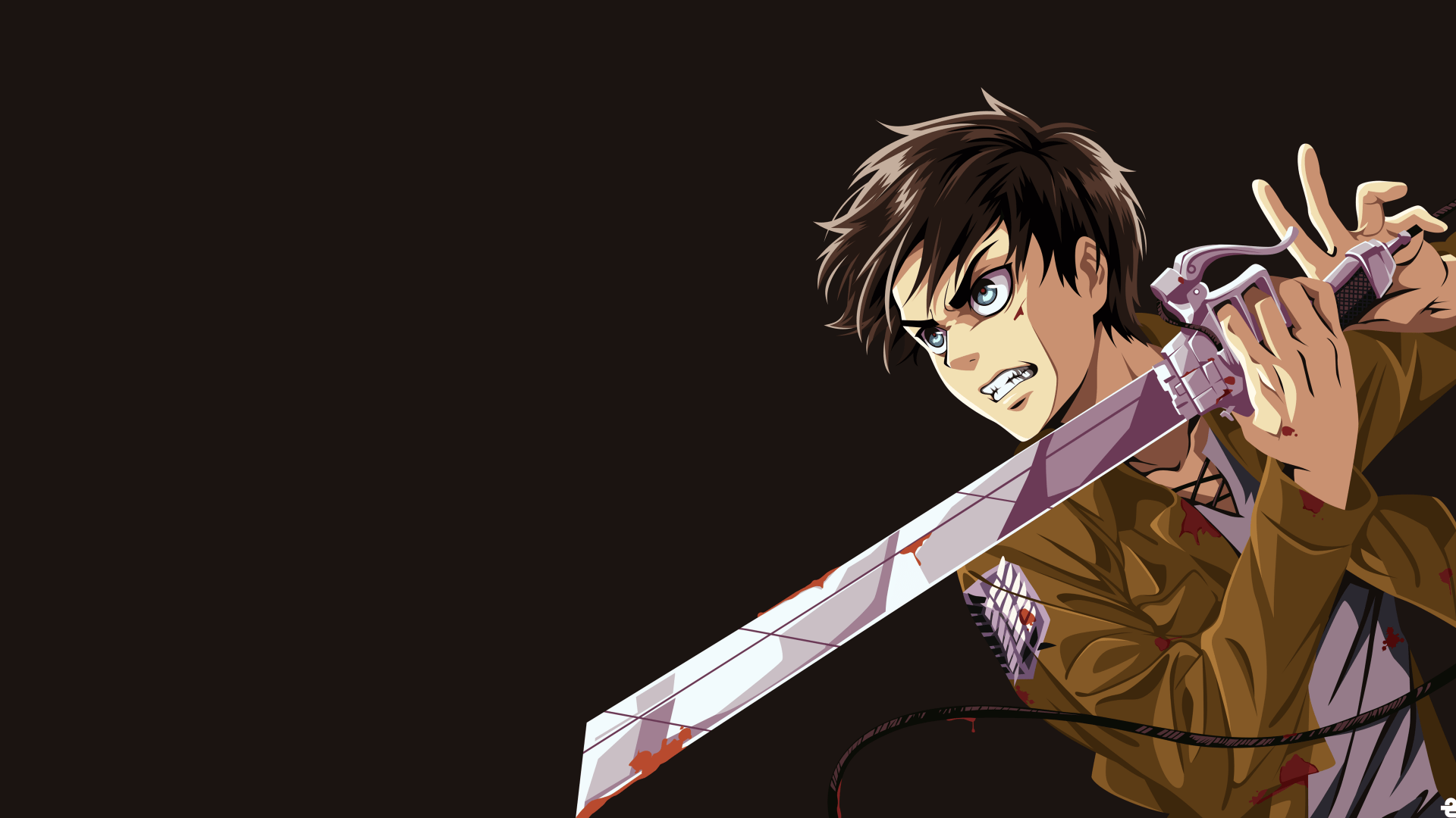 1920x1080 Eren Yeager Wallpaper 4K, Attack on Titan, Dark background