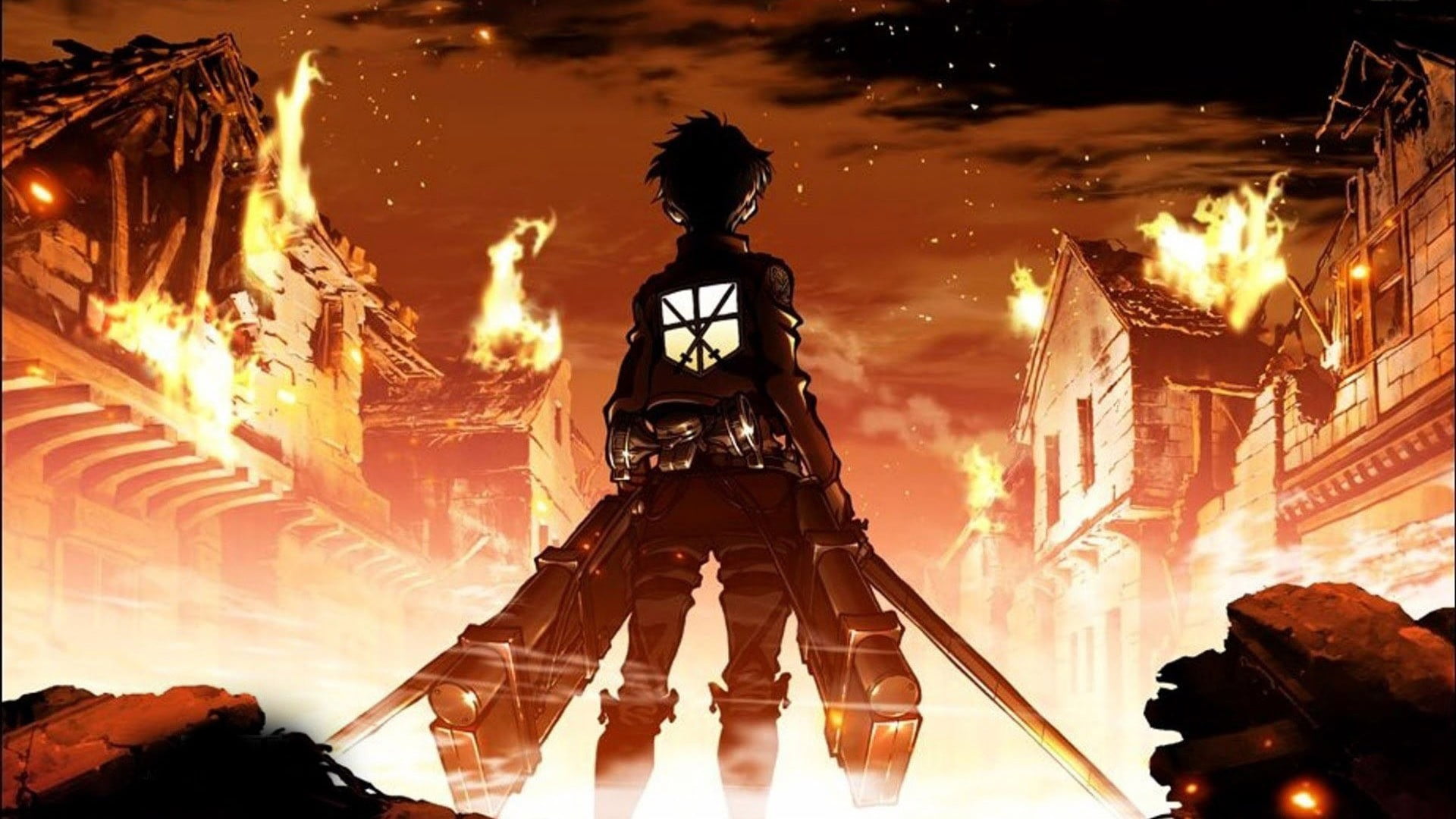 1920x1080 Attack on Titan Eren Yaegar poster HD wallpaper
