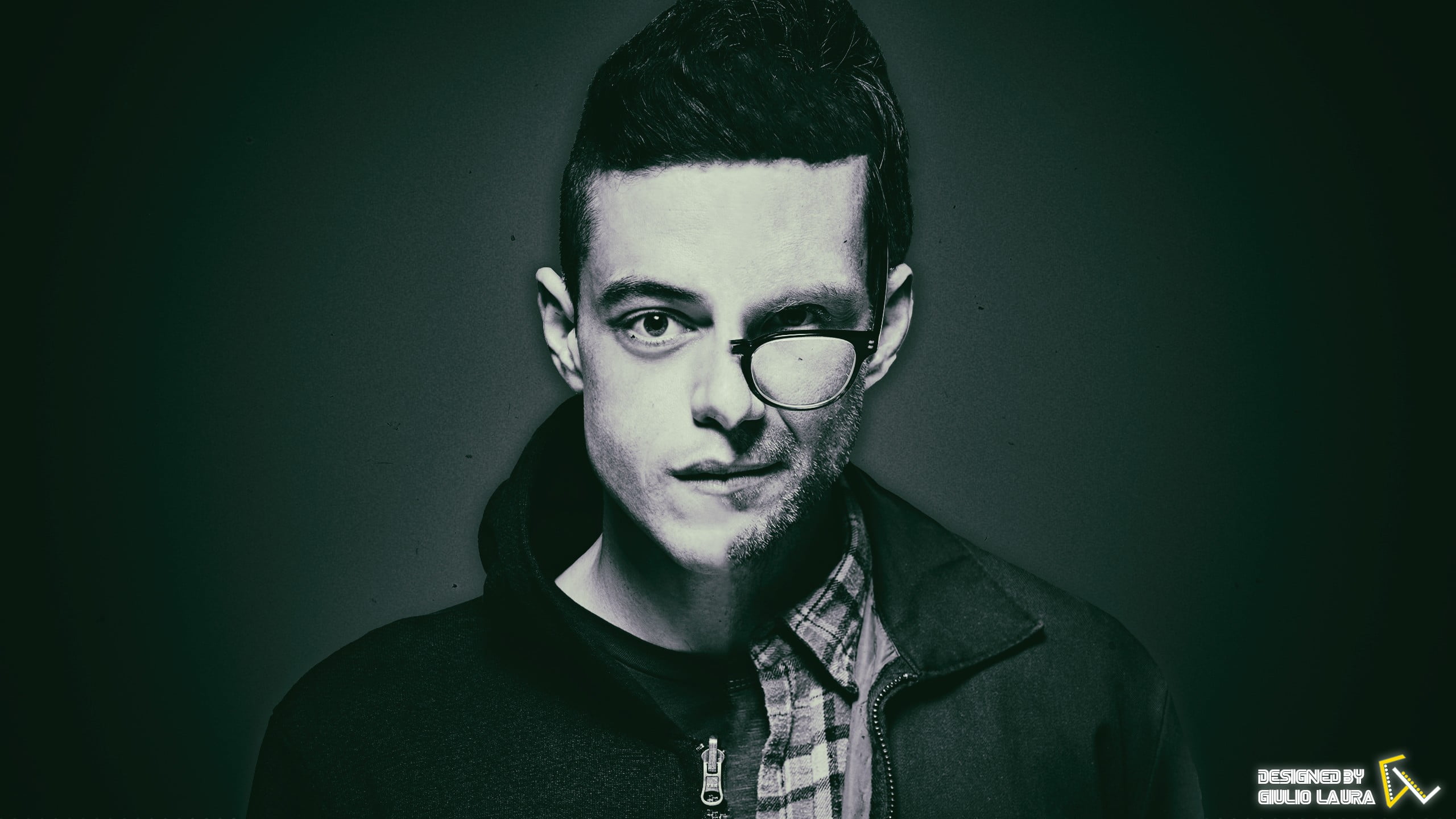 2560x1440 Man Wearing Zip Up Jacket, Mr. Robot, Fsociety, Digital Art, Elliot (Mr. Robot) HD Wallpaper