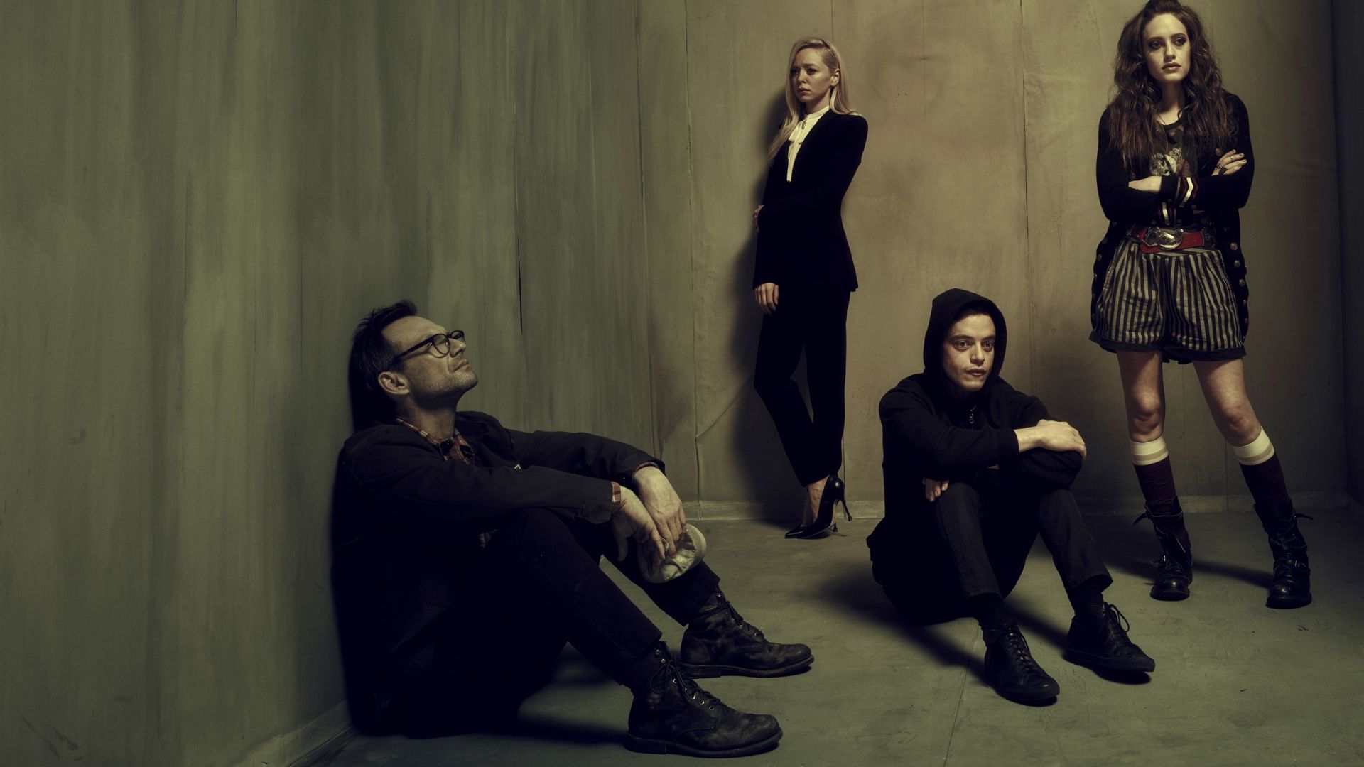 1920x1080 Mr. Robot HD Wallpaper: Intense TV Show Cast Portraitx1080