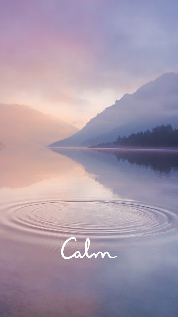 736x1308 Calm Lake Wallpaper with Mountains. Calm lake with ripples and mountains, Meditation background ideas, Pastel