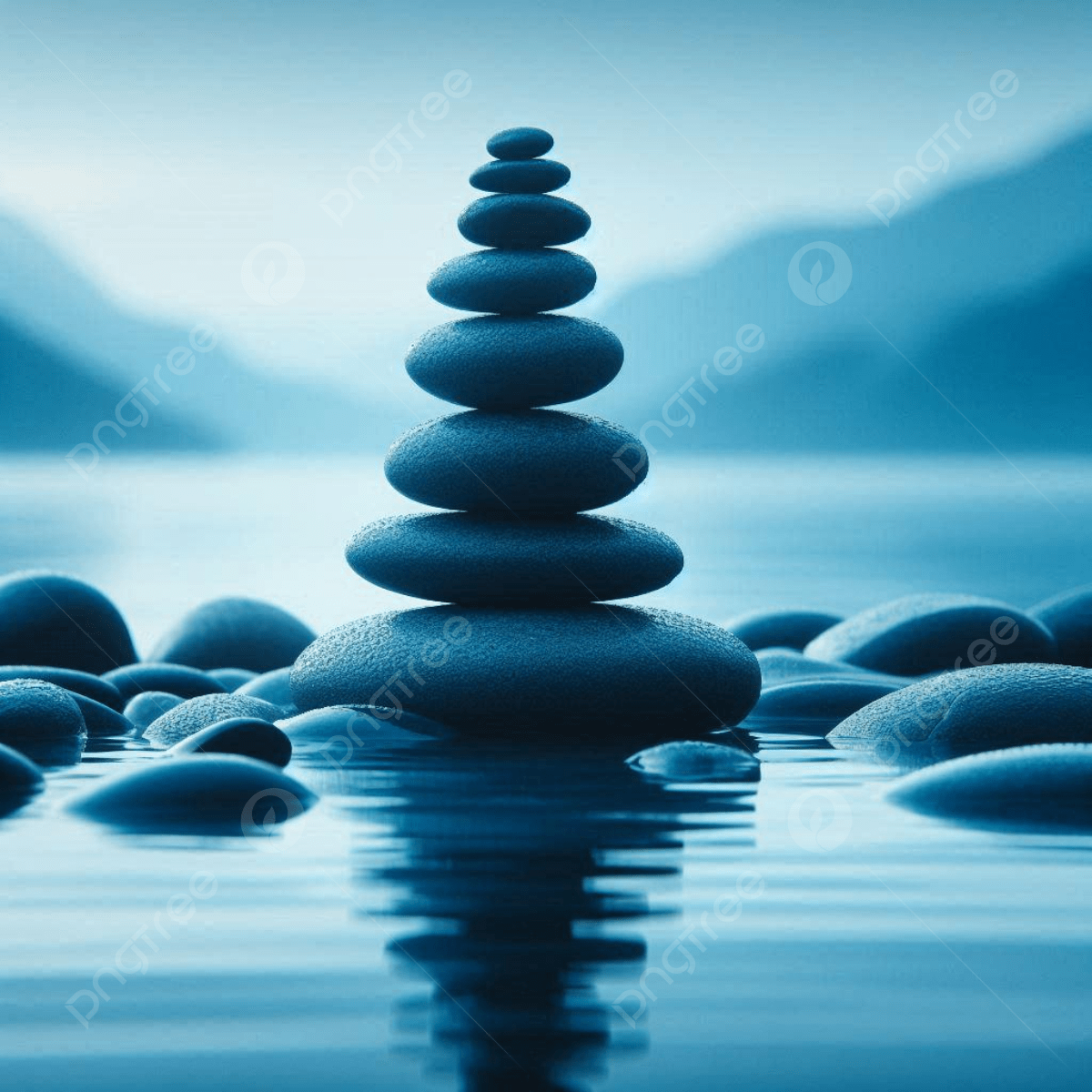 1200x1200 A Peaceful Scene Featuring Zen Stones Gently Resting In Calm Water, Embodying Balance And Serenity, Peaceful Background Image And Wallpaper for Free Download