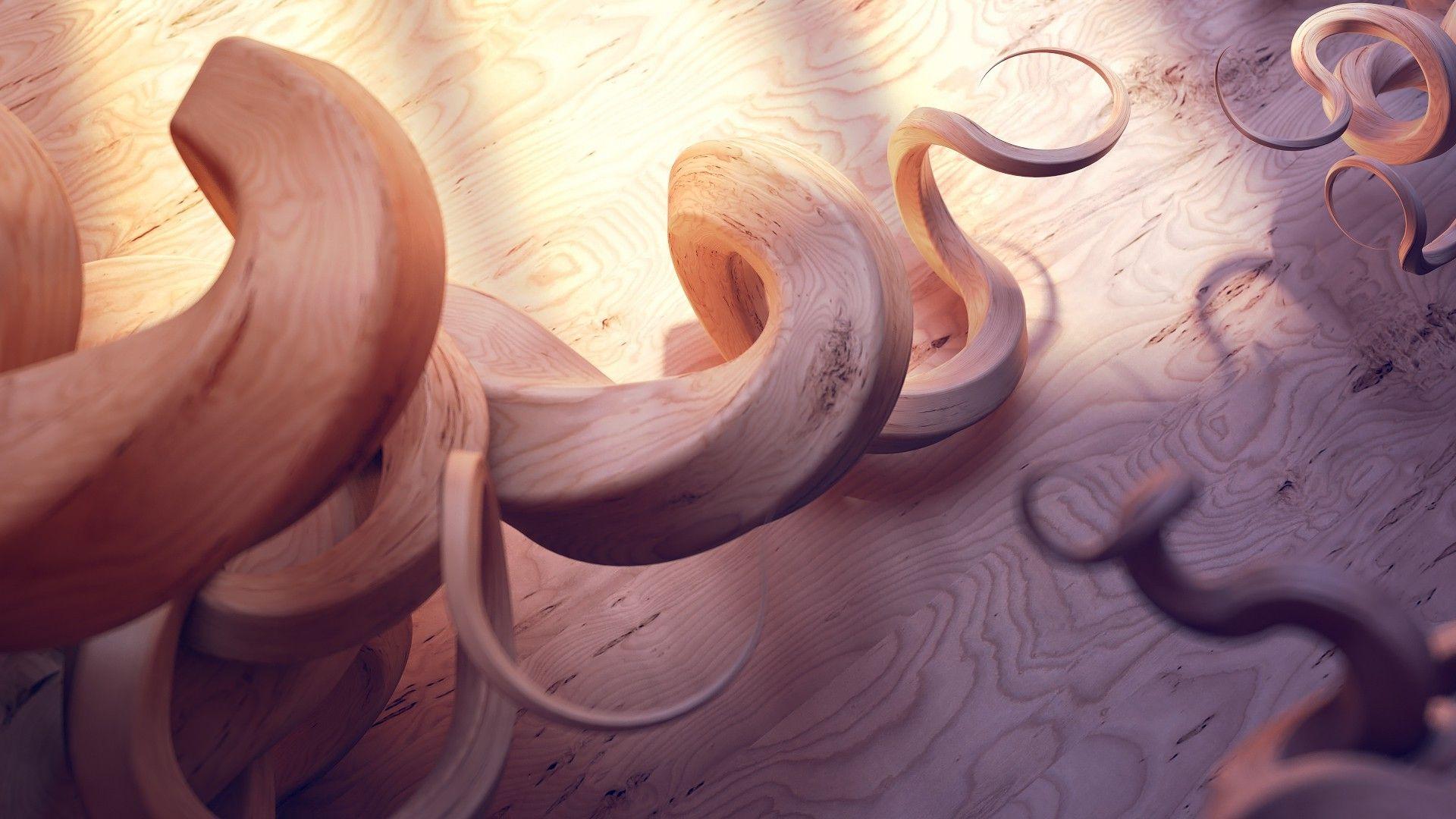 1920x1080 3D, Wood, Spiral, Razer Wallpaper HD / Desktop and Mobile Background