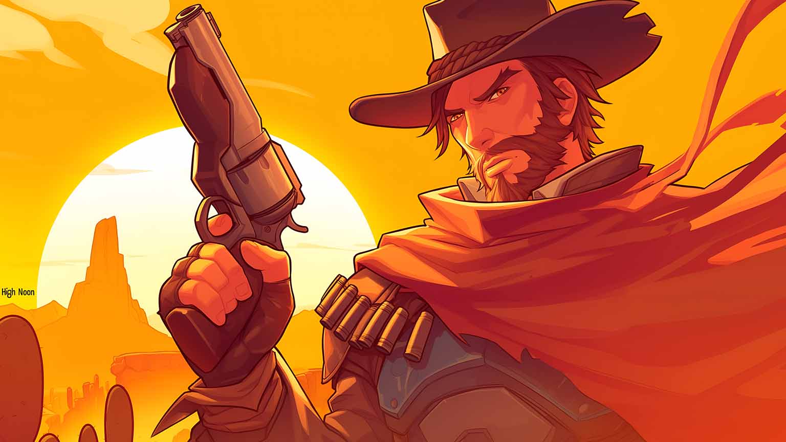 1536x864 Overwatch Cassidy High Noon Desert Desktop Wallpaper