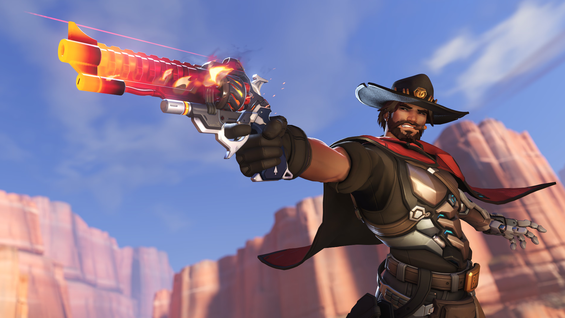 1920x1080 Cassidy's mythic Blazing Sunsetter weapon skin arrives in Overwatch 2 Season 18