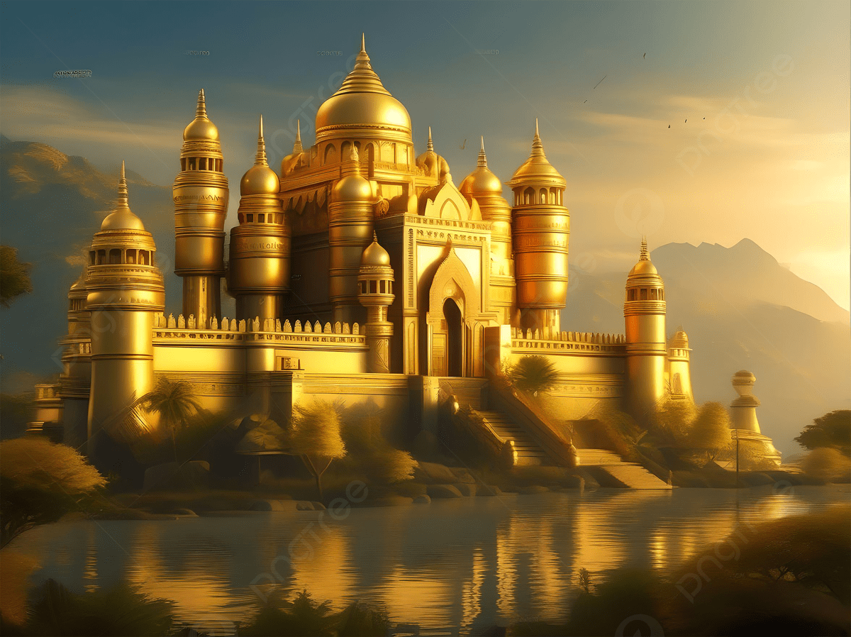 1200x898 Golden Indian Castle 3D Art Festival, Golden Indian Wedding, Indian Castle, Indian Festival Background Image And Wallpaper for Free Download