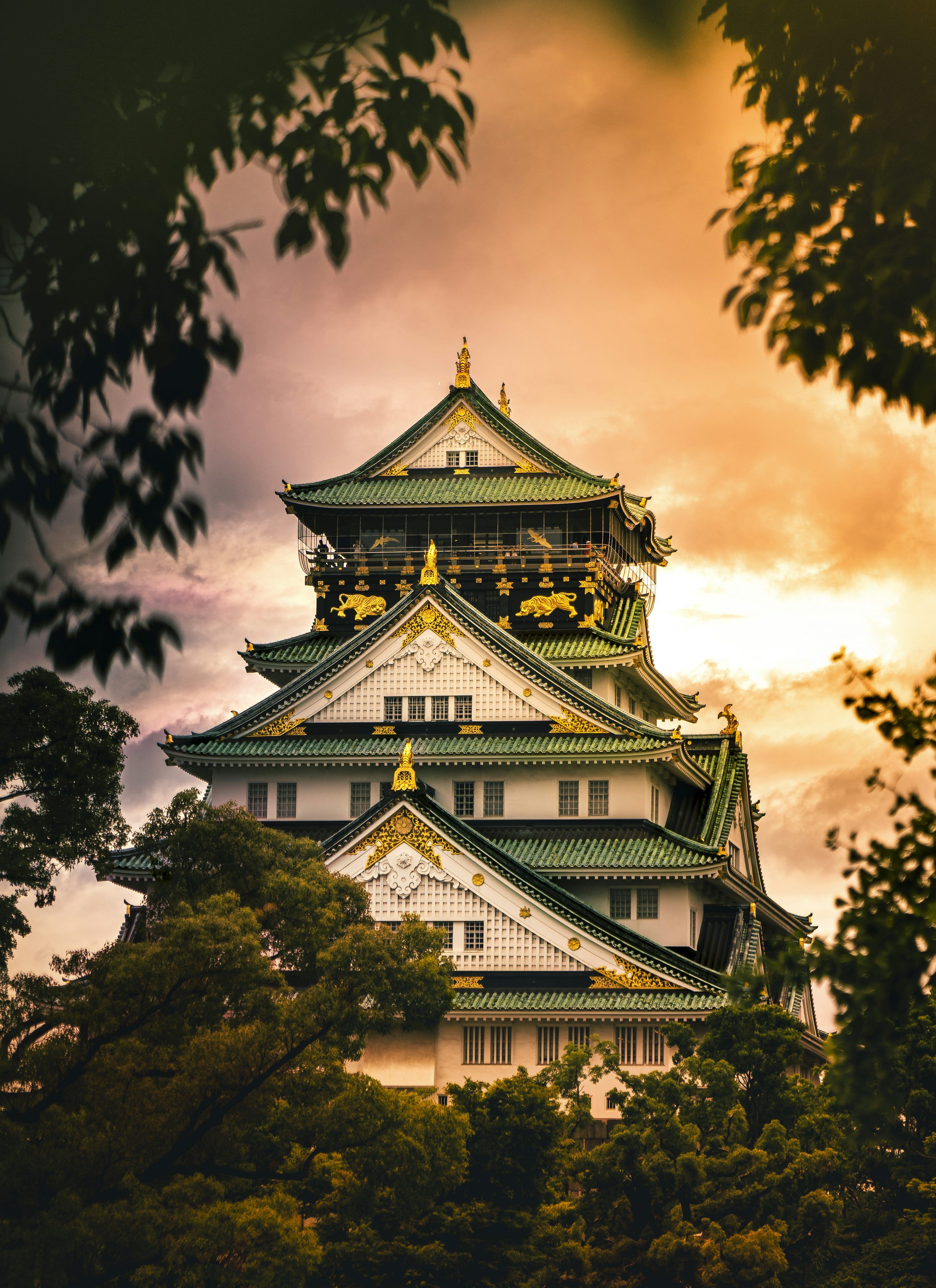 3000x4128 White and green castle photo