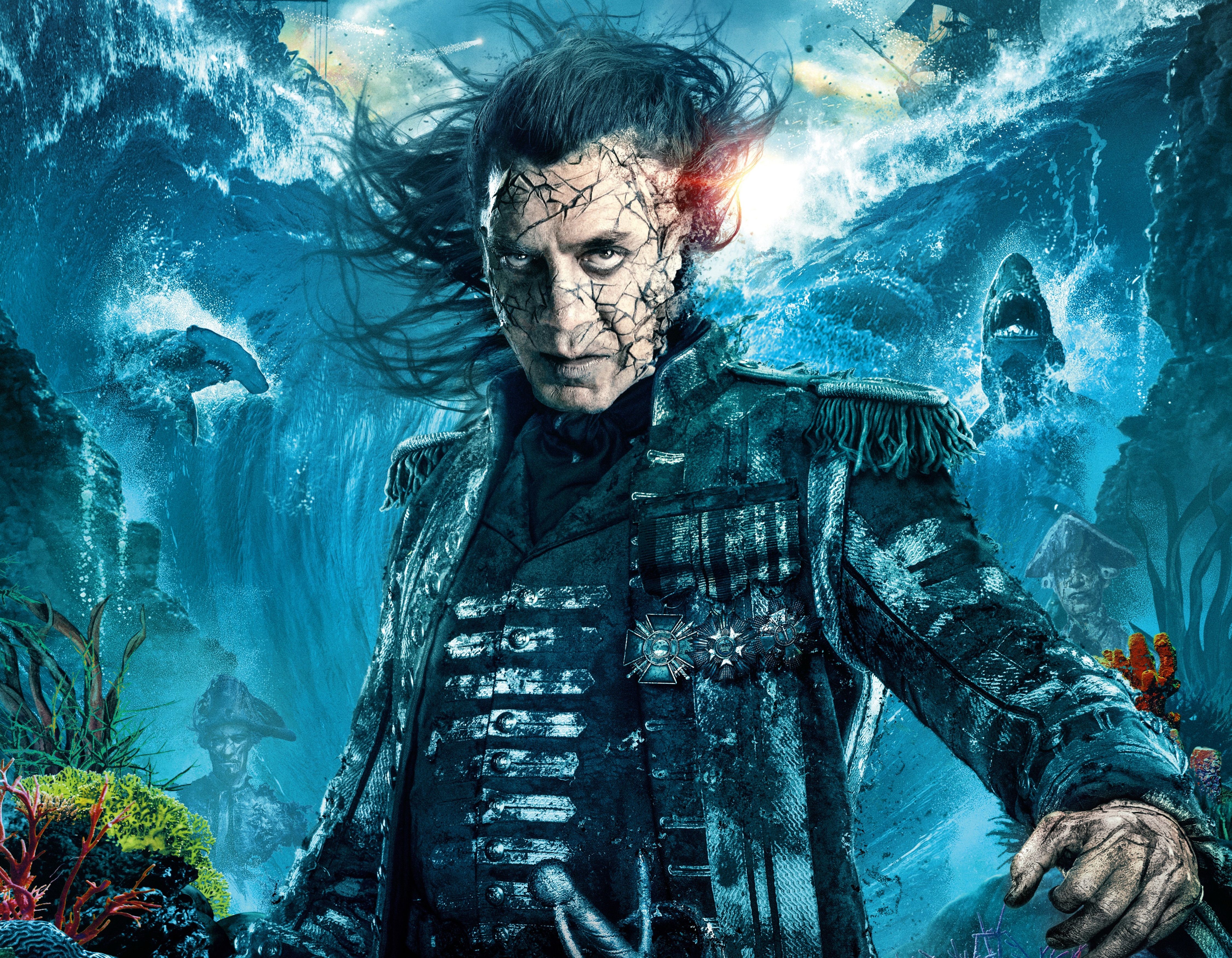 4500x3500 Captain Salazar 4K Ultra HD Wallpaper of the Caribbeanx3500