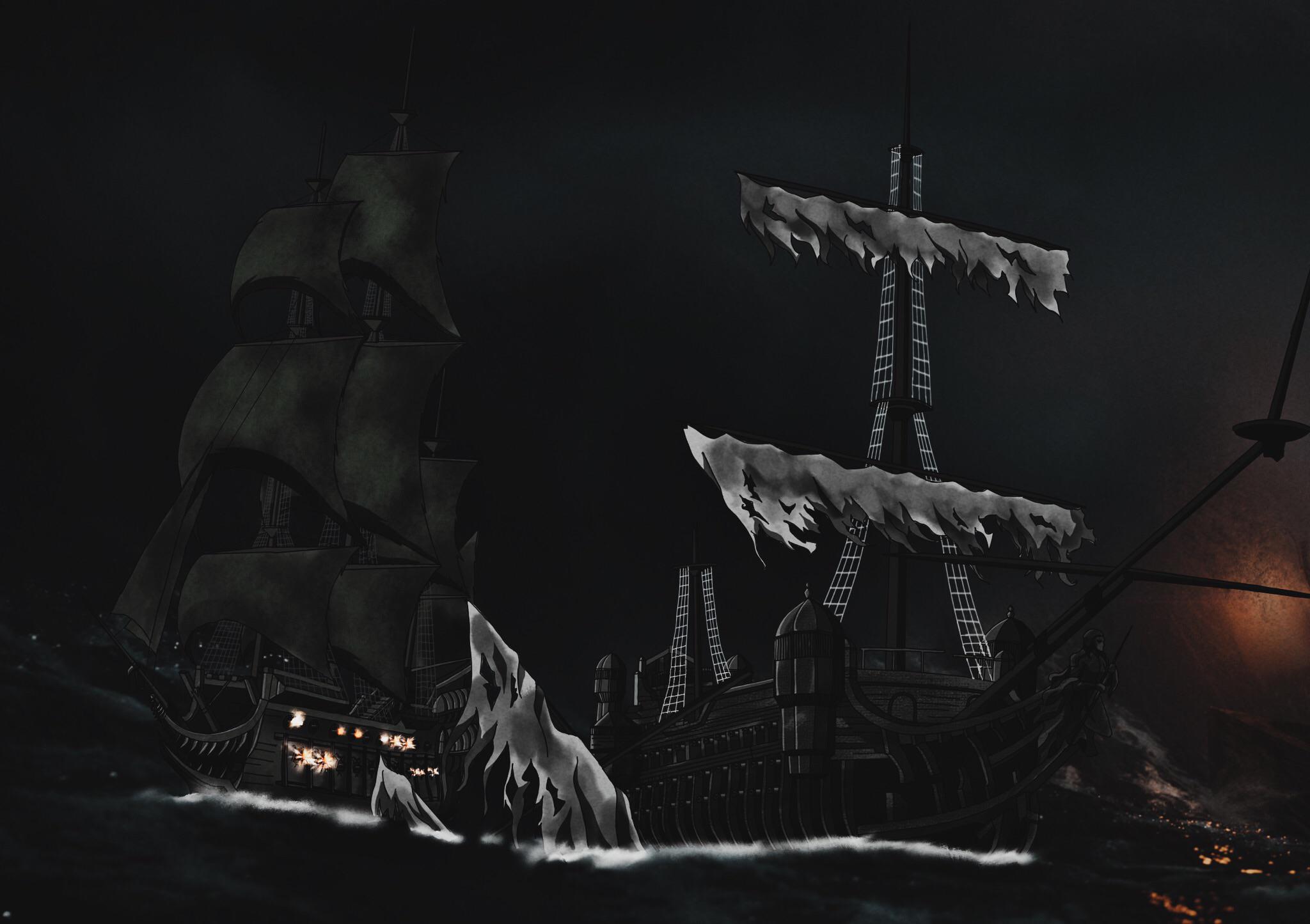 2048x1445 Salazar meets the Wrath of Davy Jones, artwork