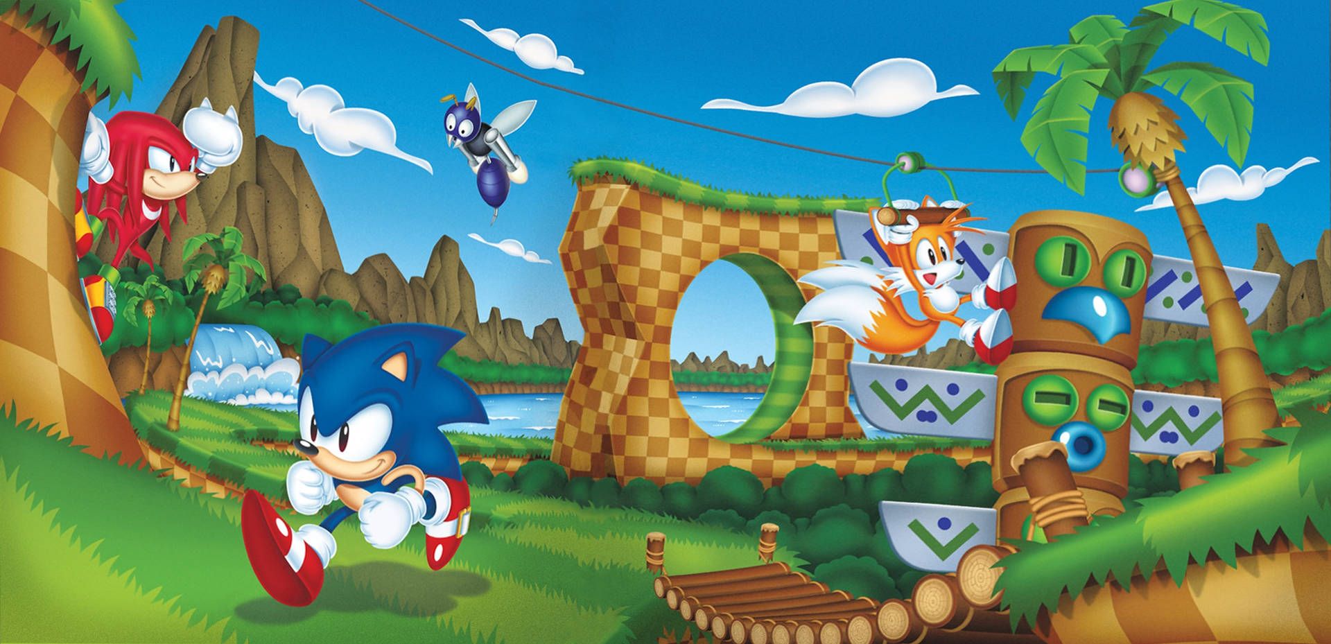 1920x929 Sonic Green Hill Zone Wallpaper