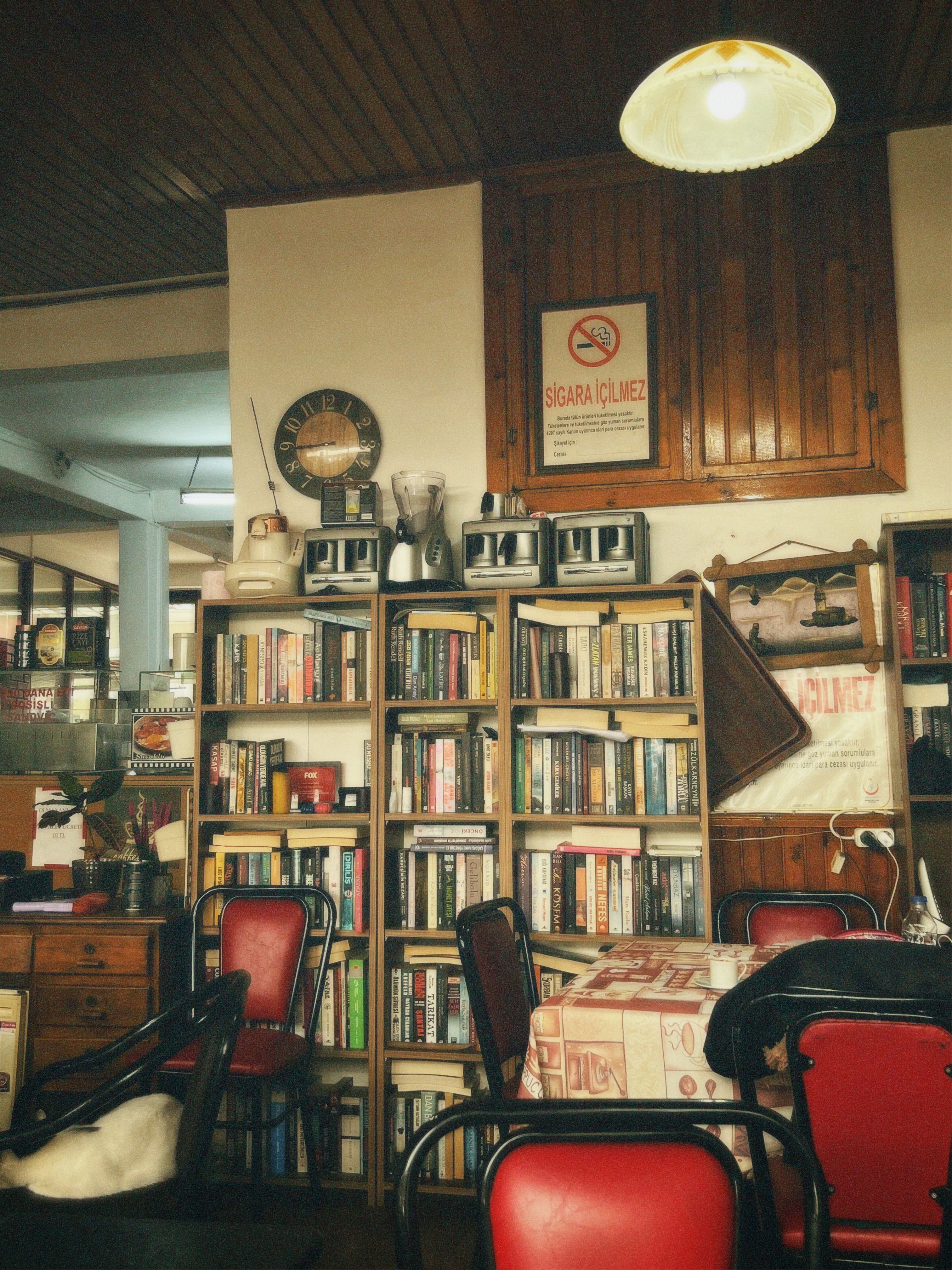 3024x4032 Retro Cafe with a Bookcase · Free