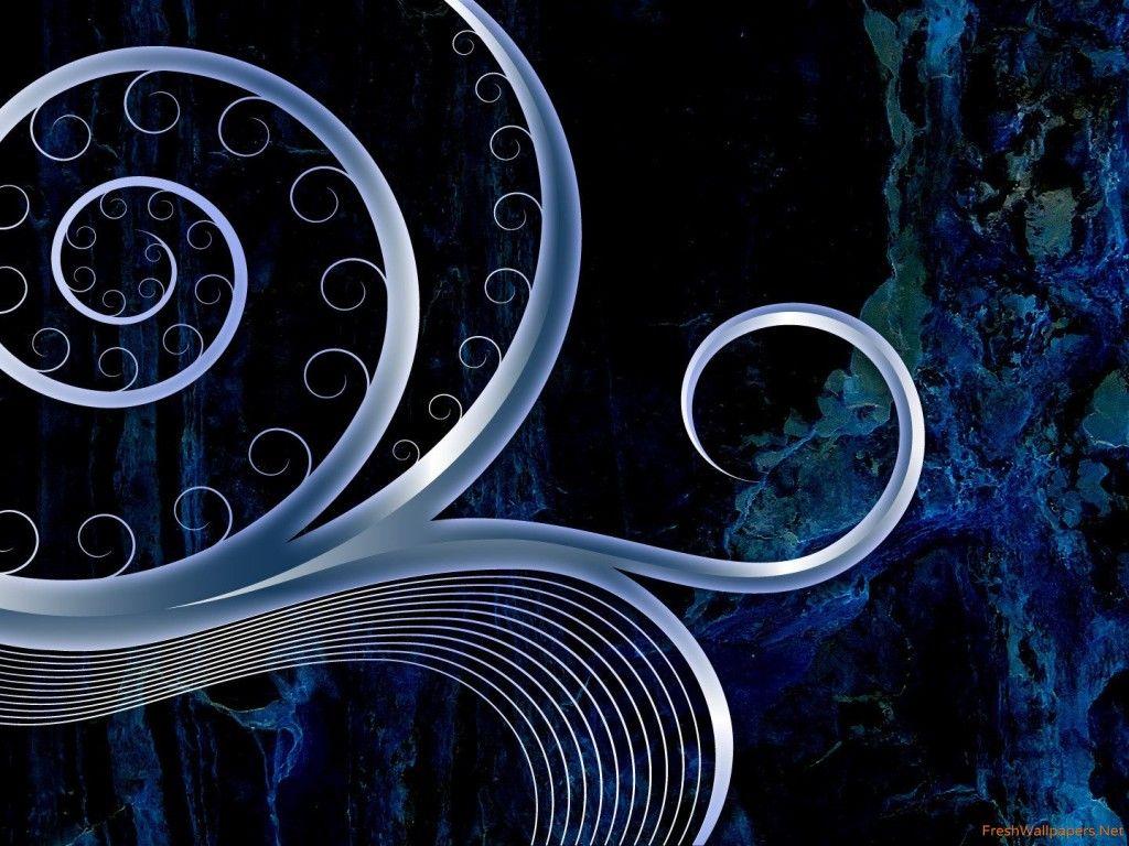 1024x768 Blue swirls wallpaper
