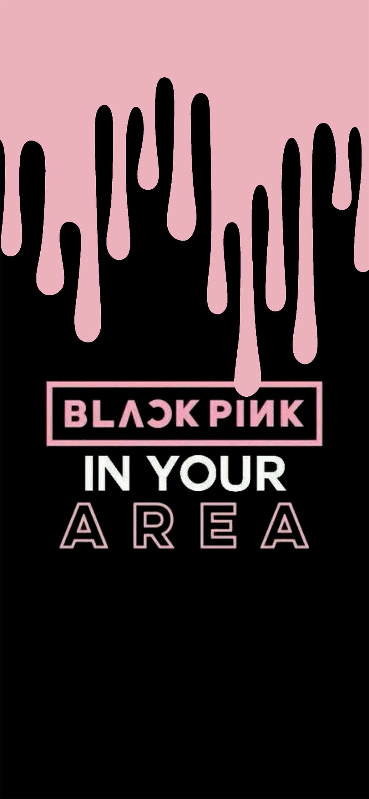 1180x2554 BLACKPINK Dripping Logo Wallpaper K Pop Wallpaper HD