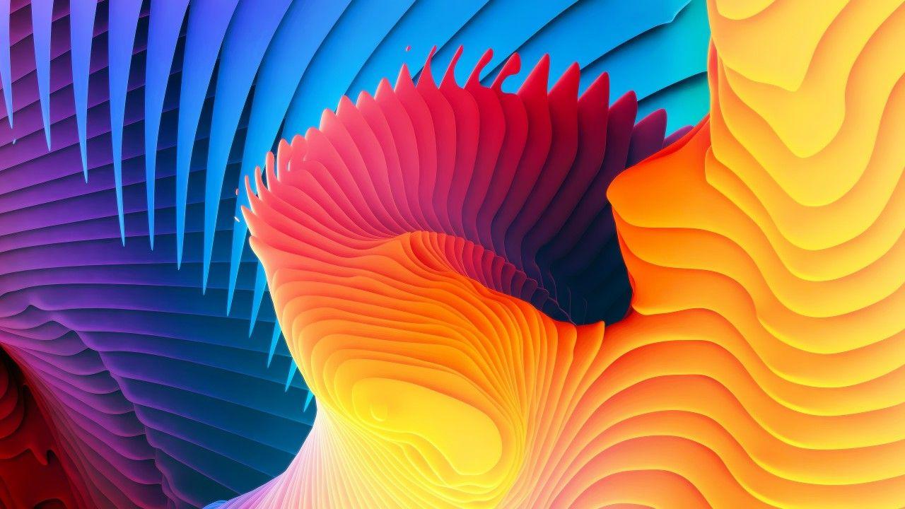 1280x720 3D Fluid Spiral Waves Wallpaper for Desktop & Mobile 1280x720 (720p)