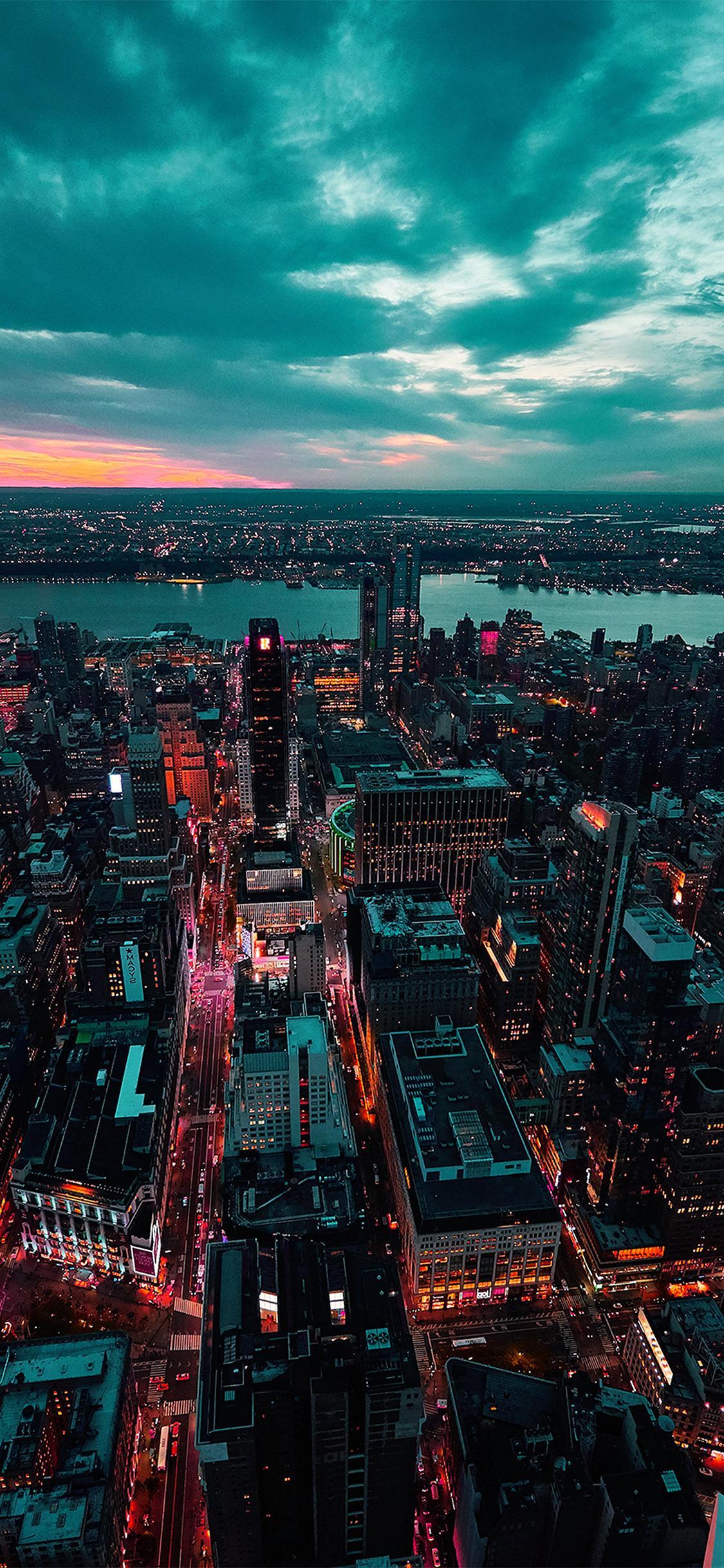 1125x2436 City Sunset Wallpaper iPhone X