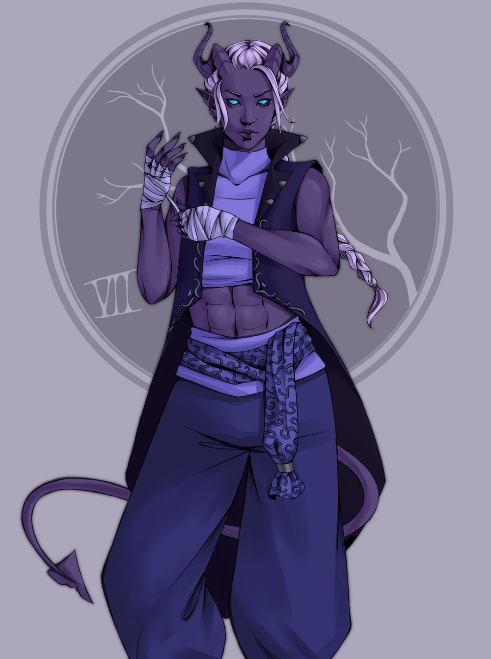 1000x1342 delsinsfire: New outfit for my tiefling monk. : 5E HOMEBREW AND RESOURCES. Dnd characters, Fantasy characters, Character design