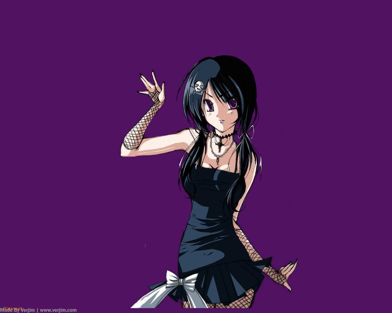 1280x1024 Cute Goth Wallpaper