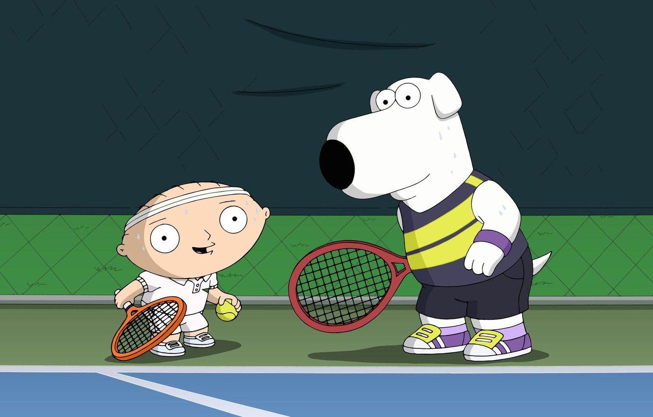 1332x850 Wallpaper Family guy, Stewie, Tennis, Family Guy, Cartoon, Brian Griffin, Brian, Stewie, Stewie Griffin, Stewie Griffin, Griffin, Brian Griffin, The cartoon series, Griffin, Tennis image for desktop, section фильмы