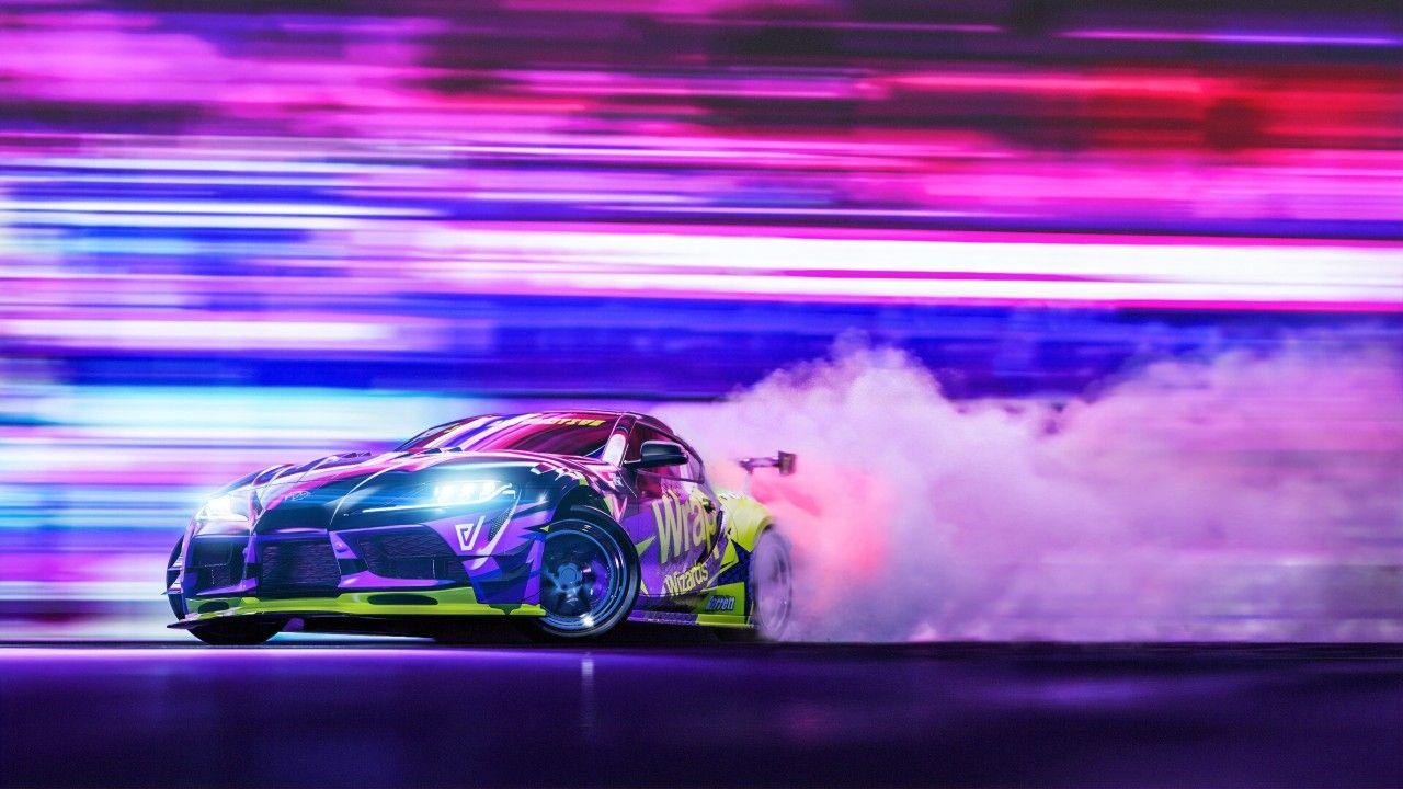 1280x720 Toyota Supra Neon Drift 4K Wallpaper