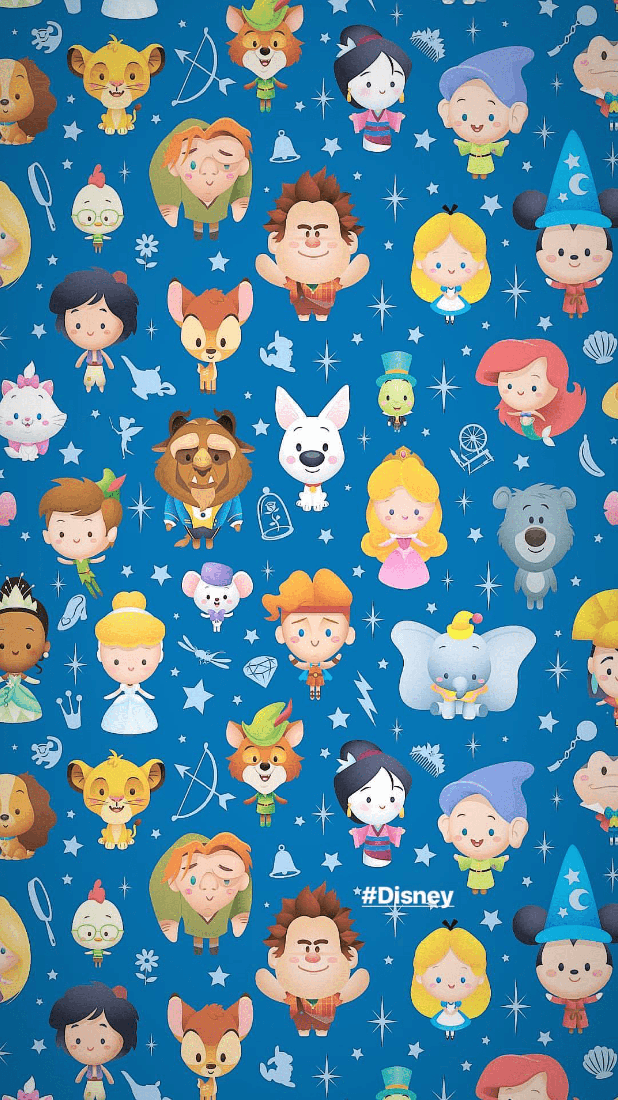 1242x2208 Disney characters by artist Jarrod Maruyama lock screen wallpaper background for android c. Disney characters wallpaper, Disney wallpaper, Wallpaper iphone disney