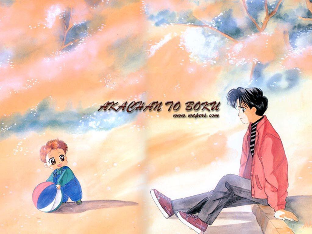 1024x768 Aka Chan To Boku / Anime Wallpaper