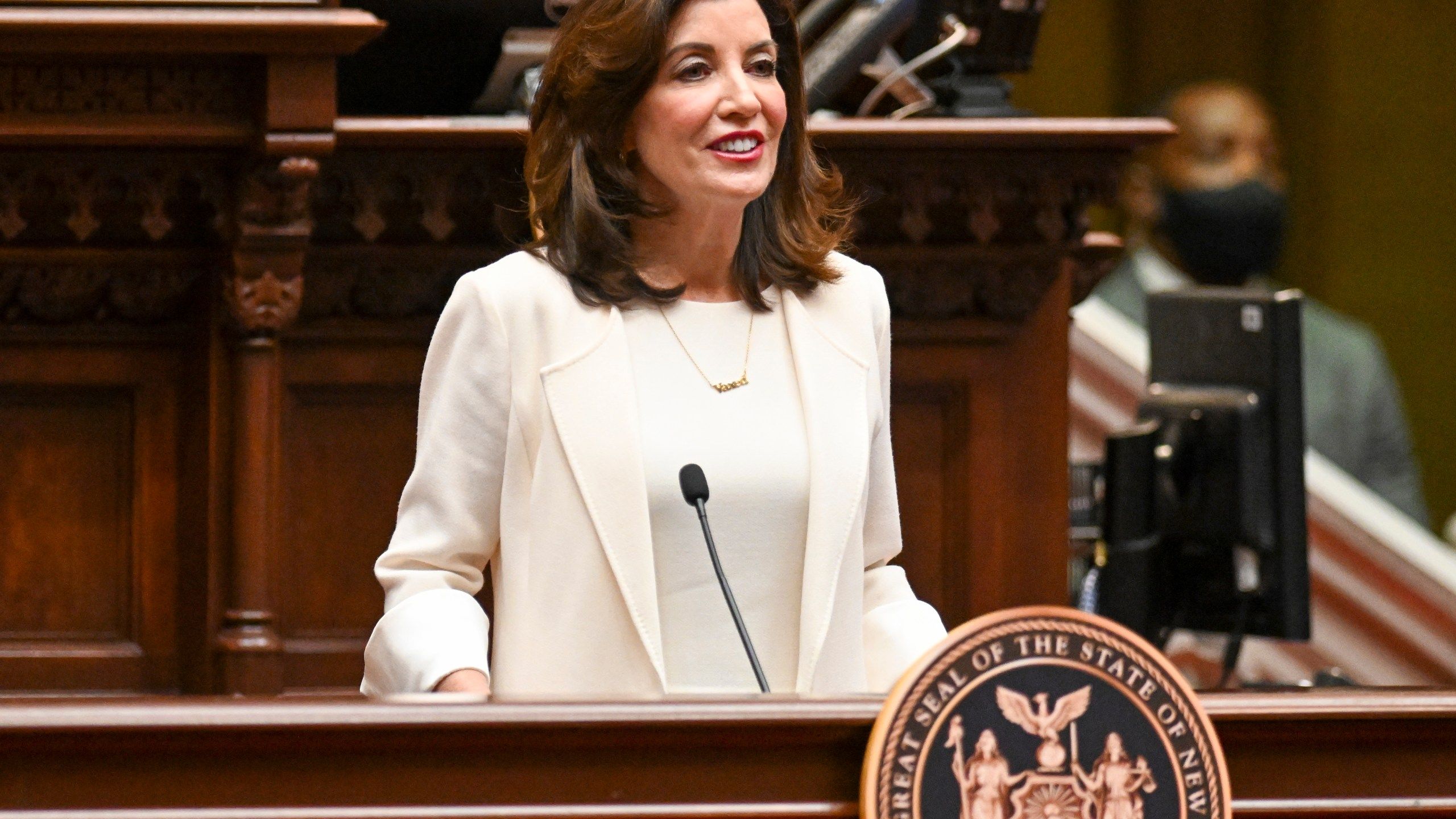 2560x1440 New York Gov. Kathy Hochul endorses Zohran Mamdani for NYC mayor