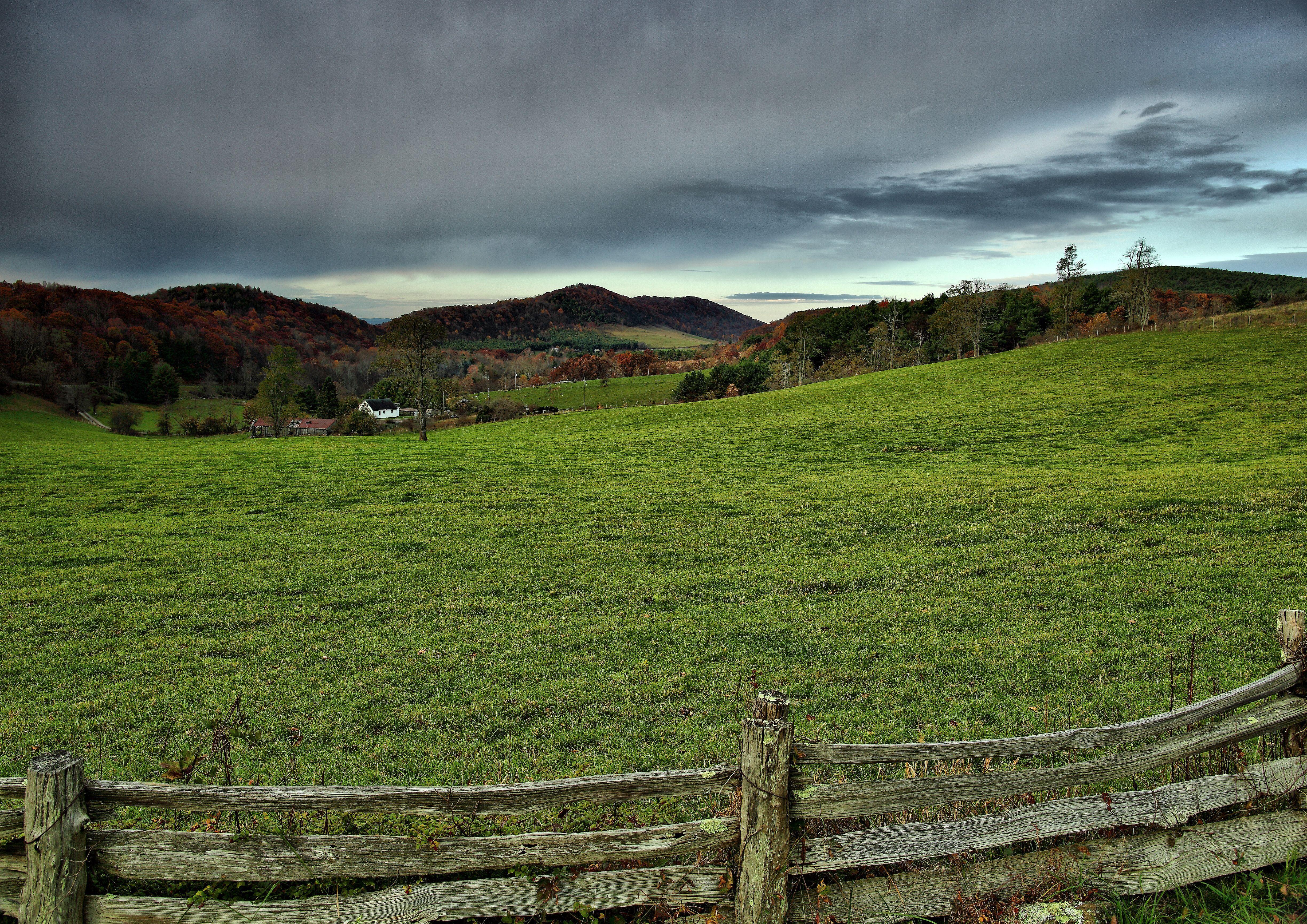 4895x3463 Fall Farm Wallpaper